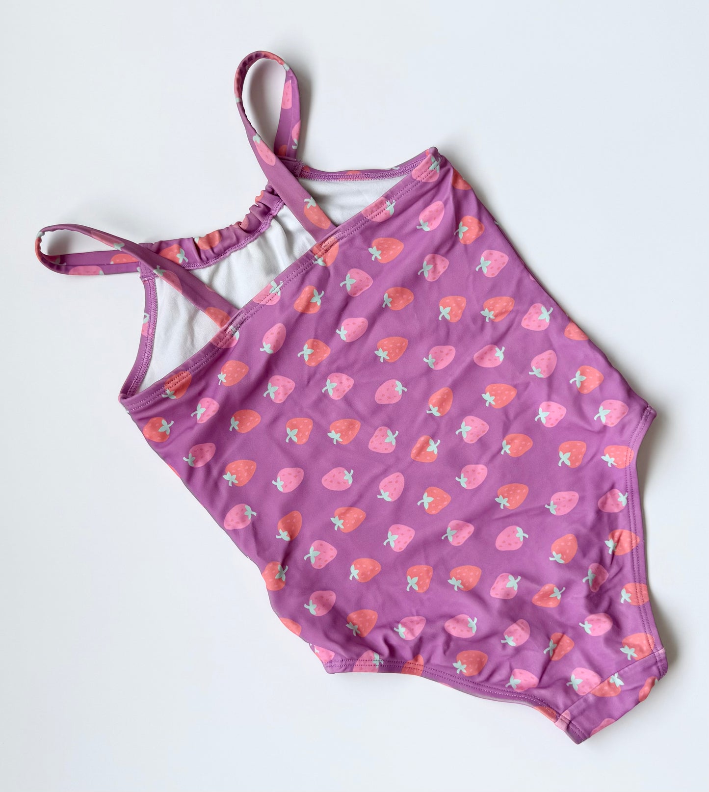 Joe Fresh Purple Strawberries One Piece Swimsuit (5 Years)