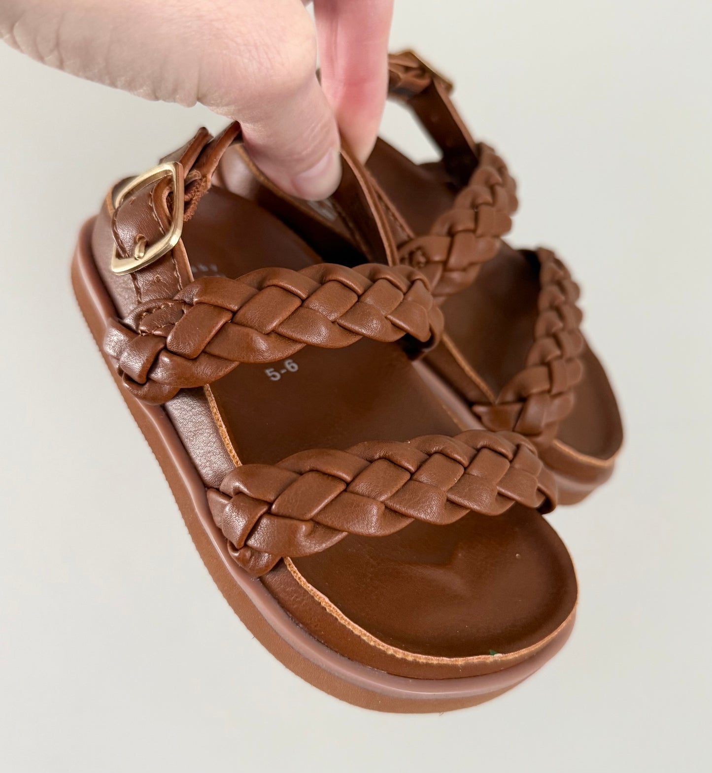 Baby Gap Brown Braided Sandals (5/6)