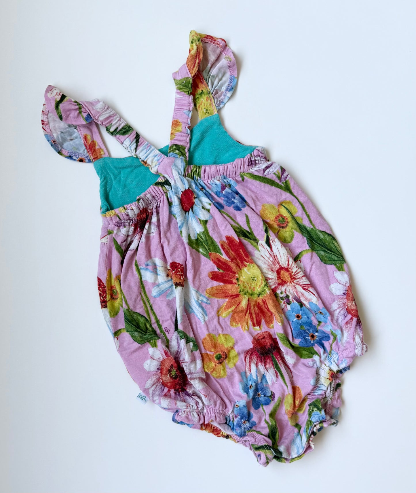 Posh Peanut Tropical Floral Summer Bubble Romper (12-18 Months)