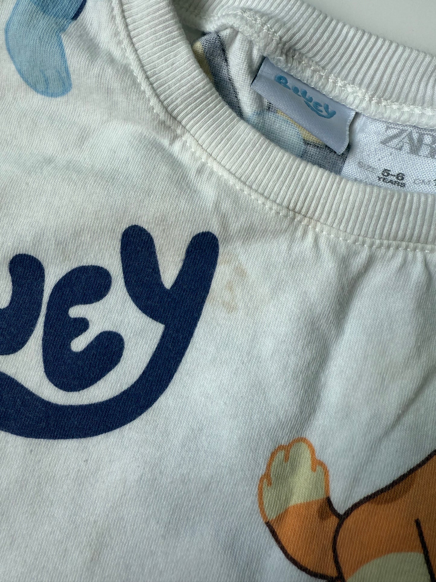 Zara x Bluey White Character T-Shirt (5-6 Years)