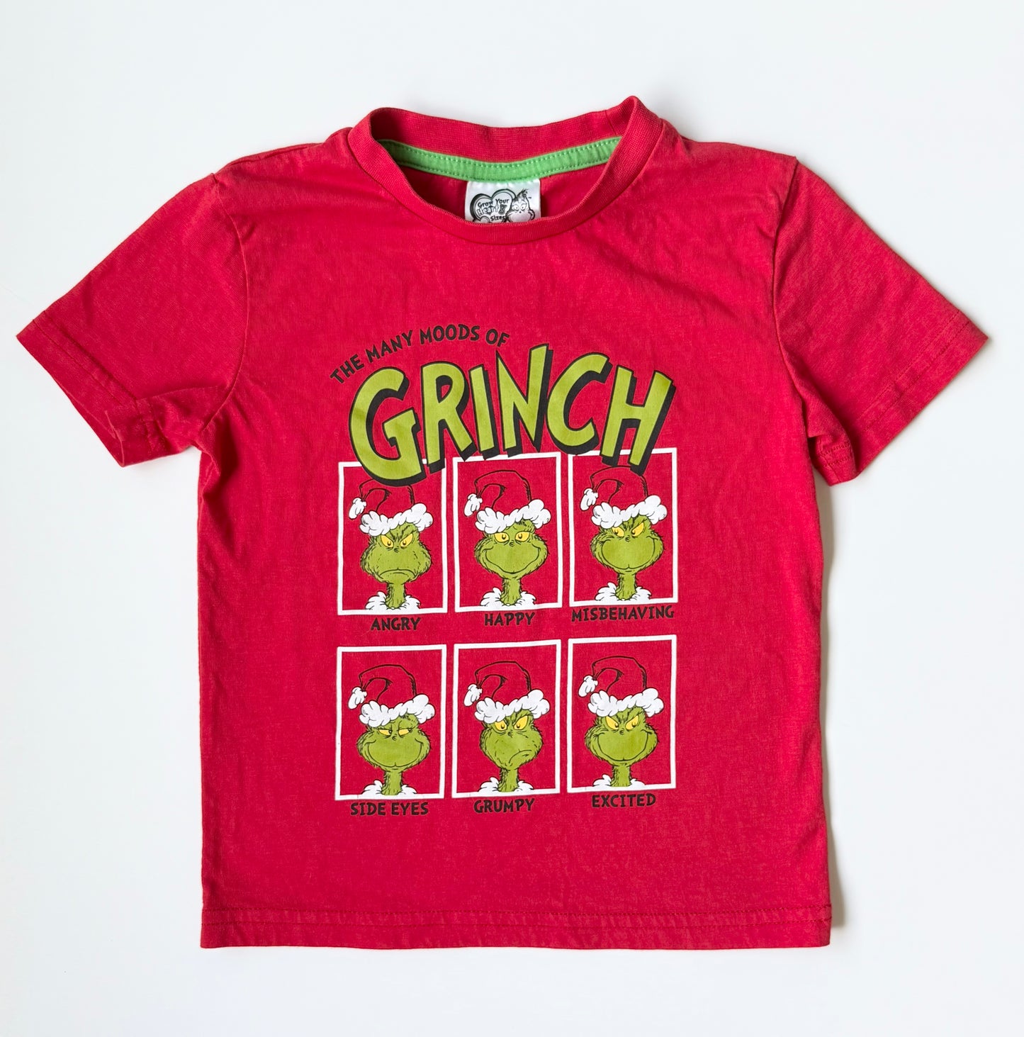 The Grinch Red “The Many Moods Of Grinch” T-Shirt (4T)
