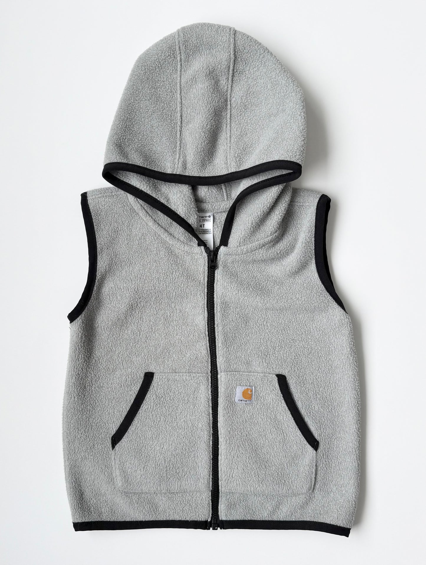 Carhartt Grey Fleece Hooded Vest (4T)