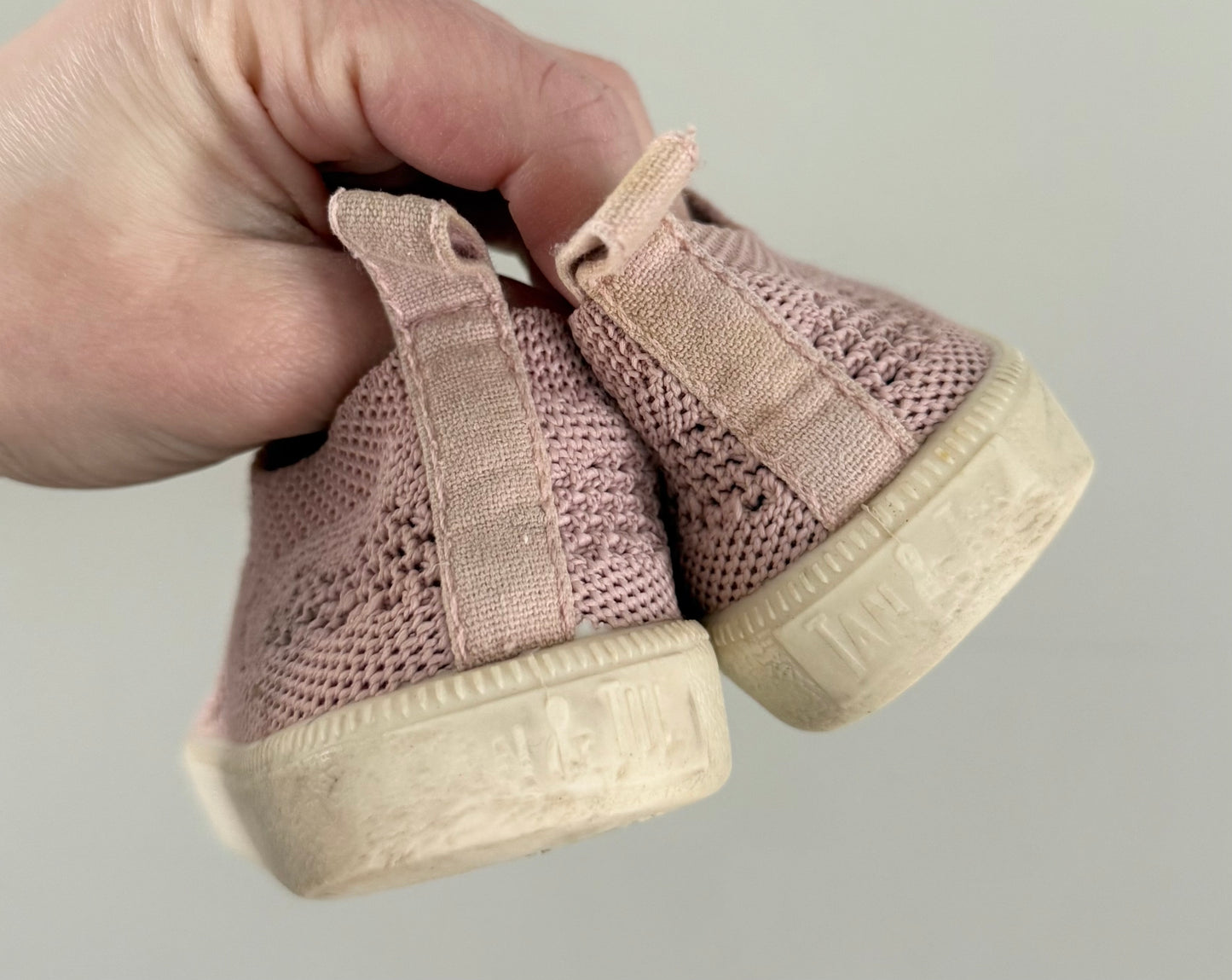 Jan & Jul Pink Knit Slip Ons (8)