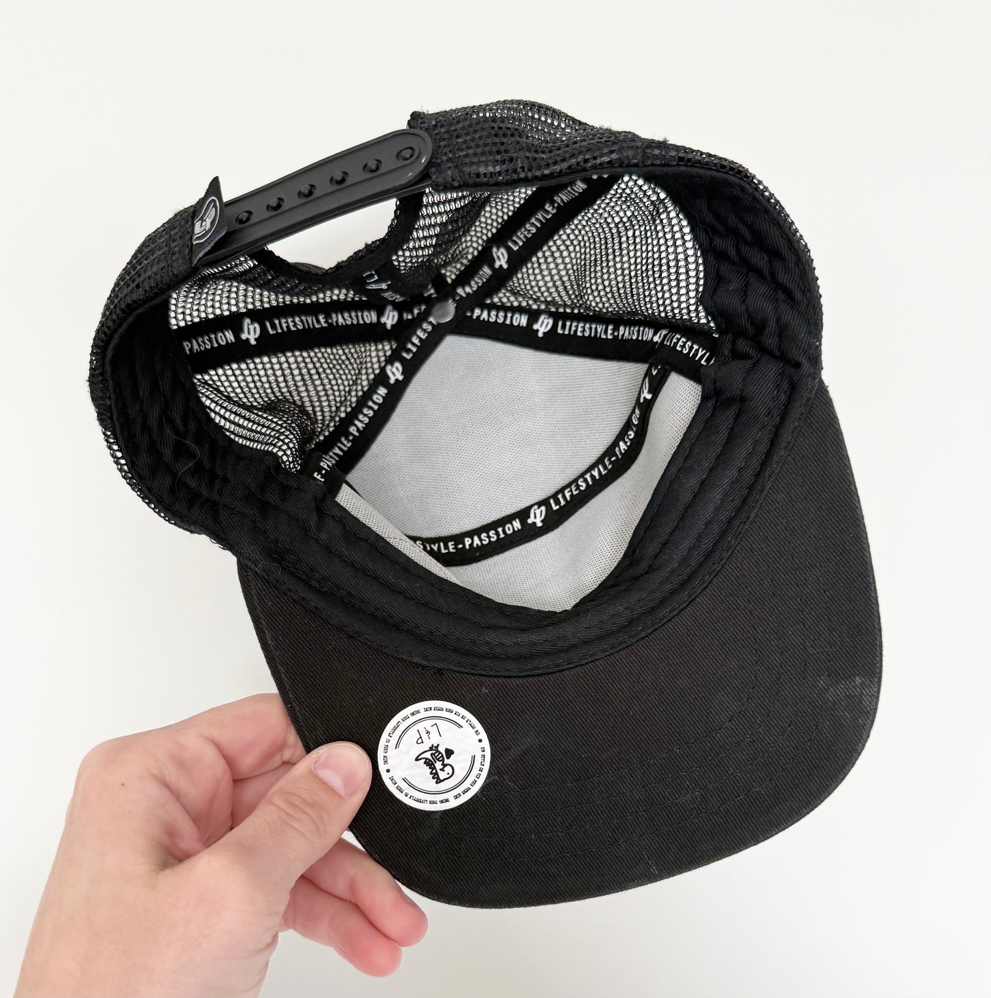 LP Apparel Black Mesh SnapBack Hat (2T-5T)