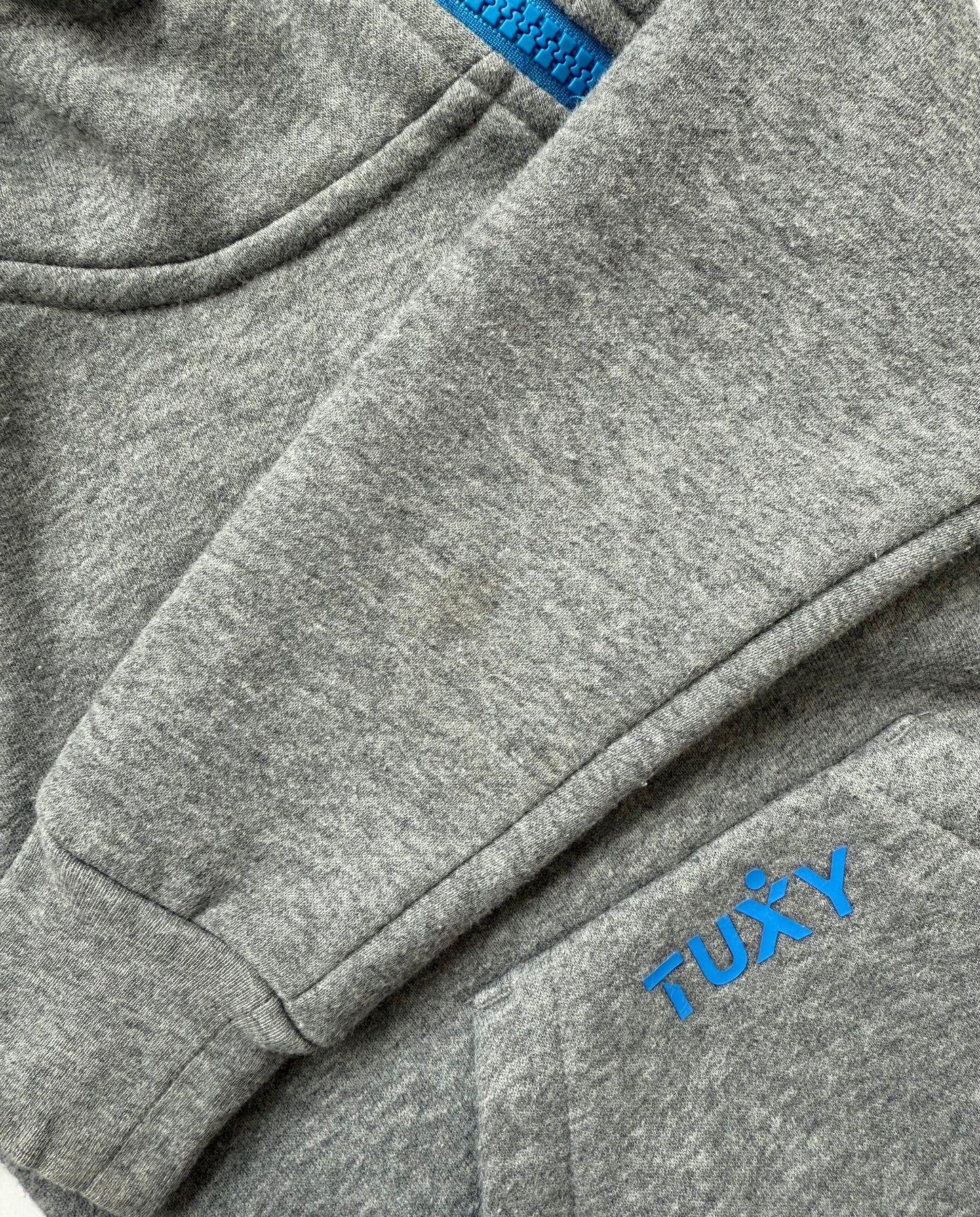 Tuxy Grey & Blue Romper Lounge Suit (3T)