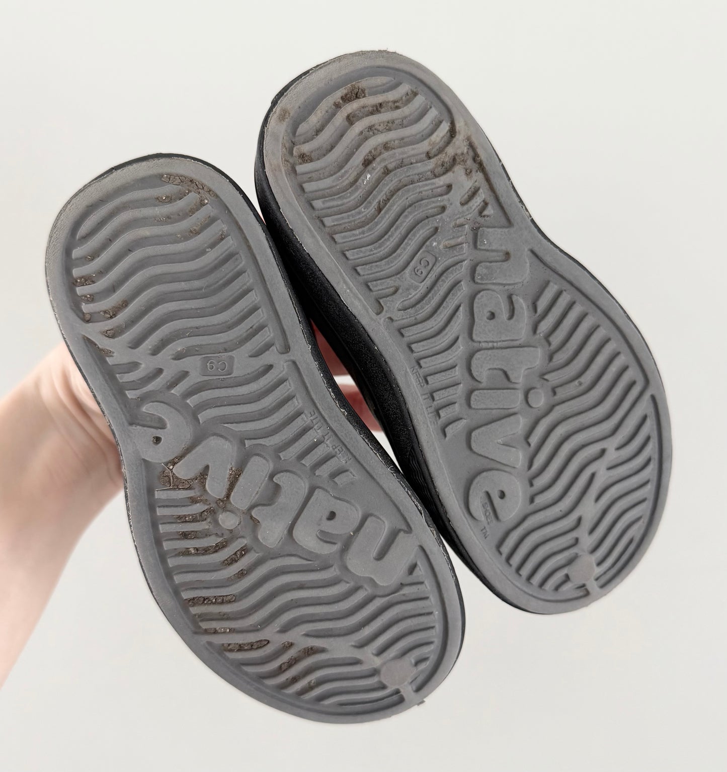 Native x Badtz-Maru Grey/Black Miles Slip Ons (9)