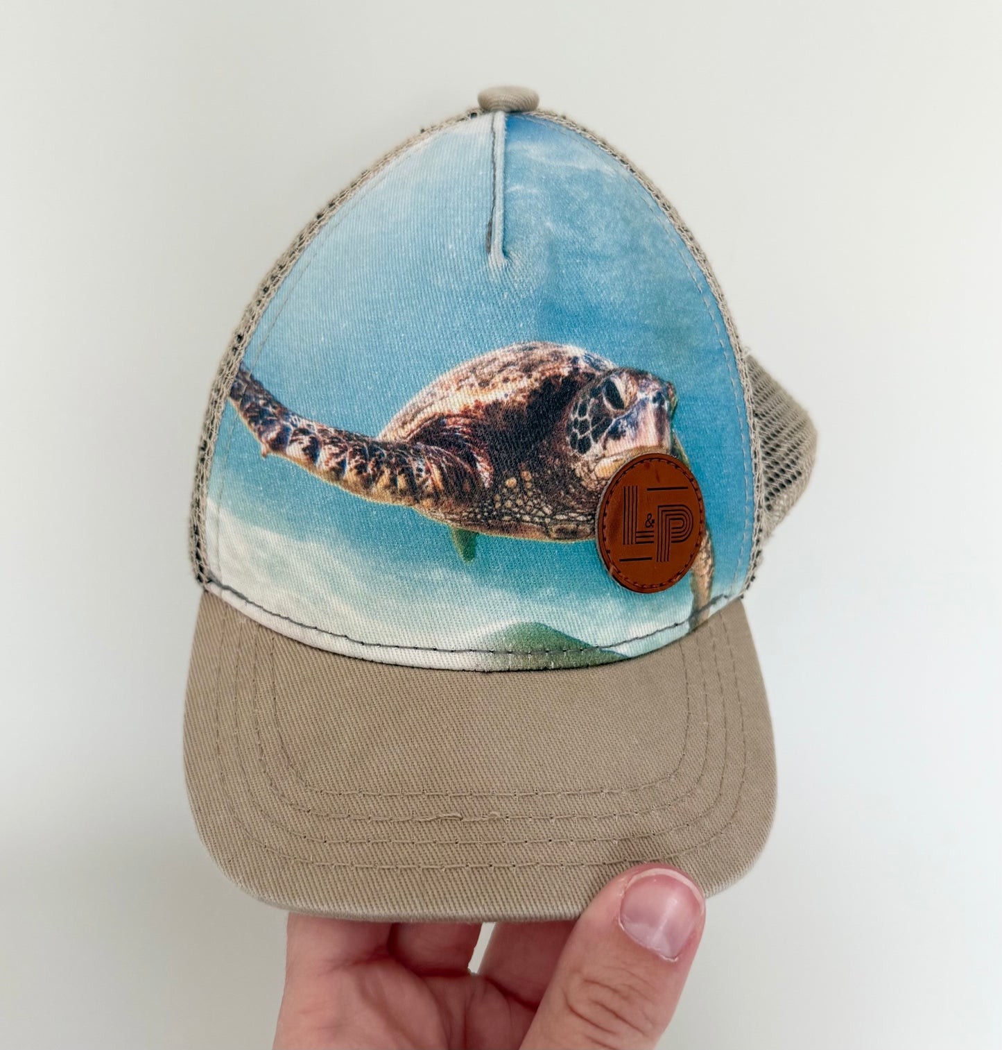 LP Apparel Tan Sea Turtle Snap Back Hat (6-24 Months)