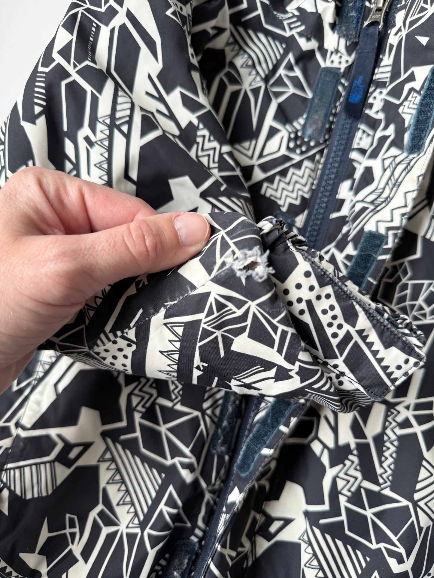 The North Face Darten Black & White Geometric Winter Jacket (3T)