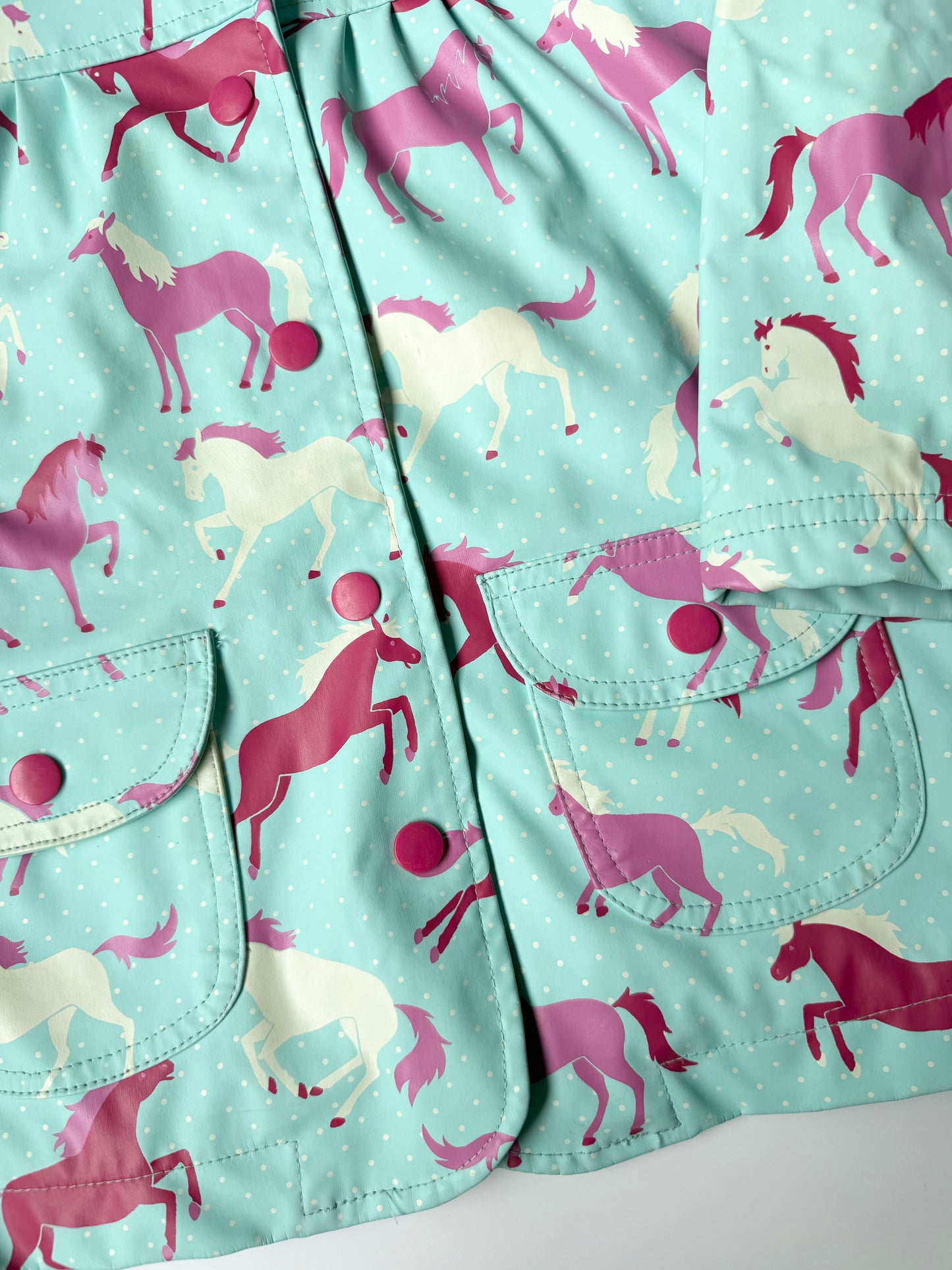 Hatley Blue & Pink Unicorns Rain Jacket (3T)