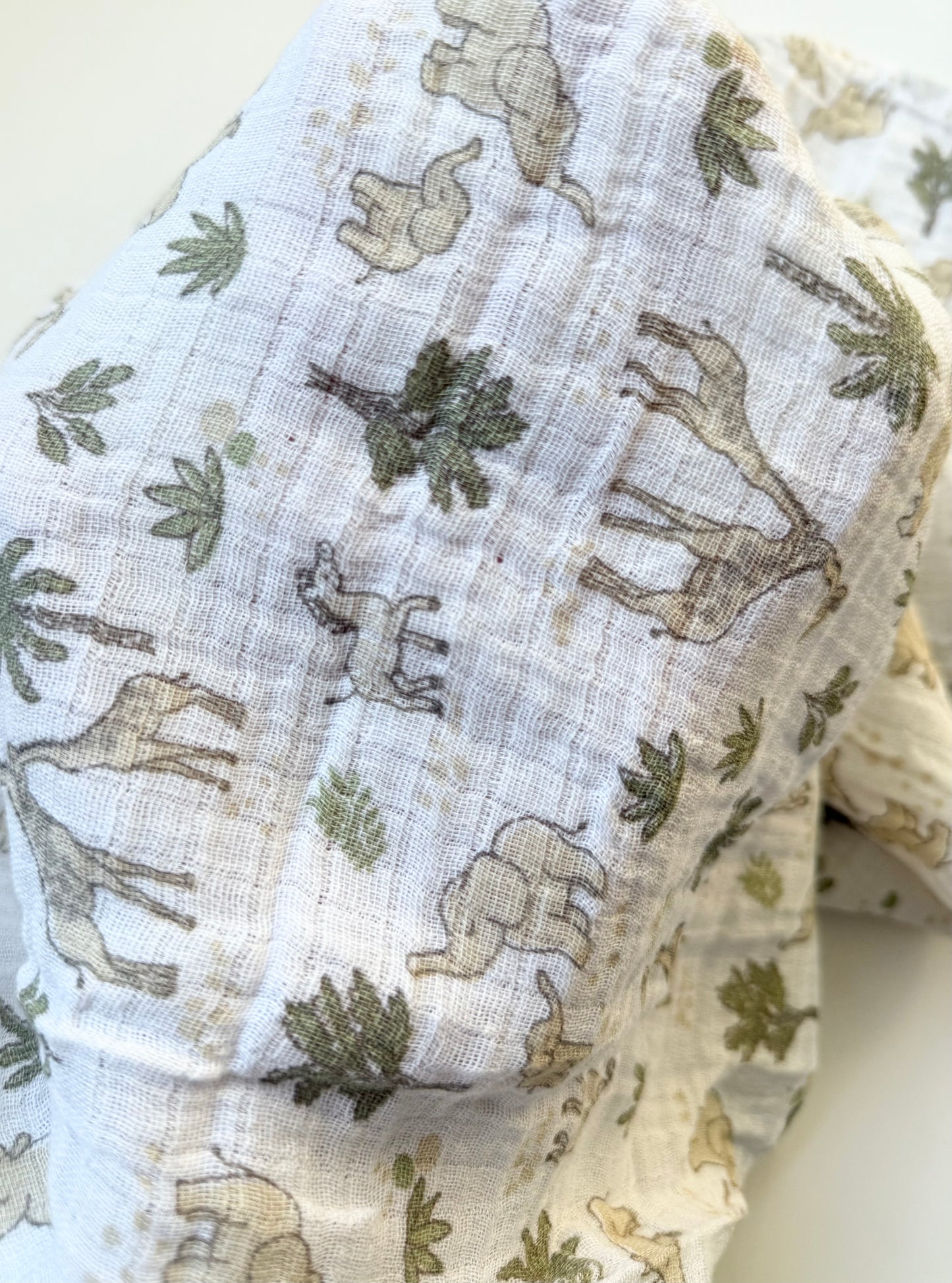 Kyle & Deena Safari Animals Muslin Swaddle Blanket
