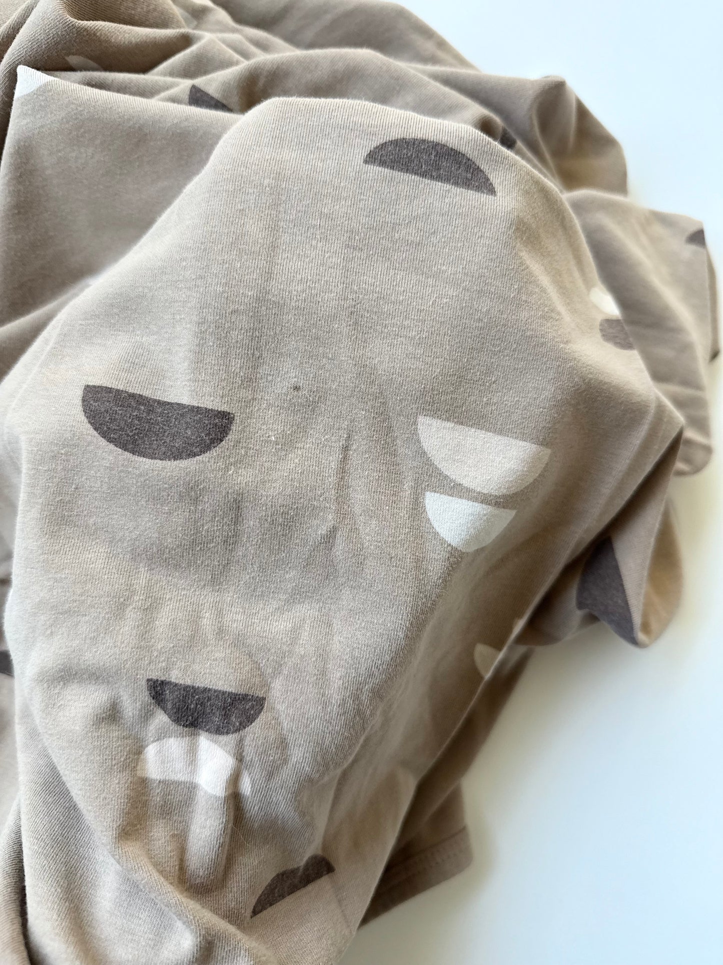 Jax & Lennon Brown Crescent Moons Swaddle Blanket