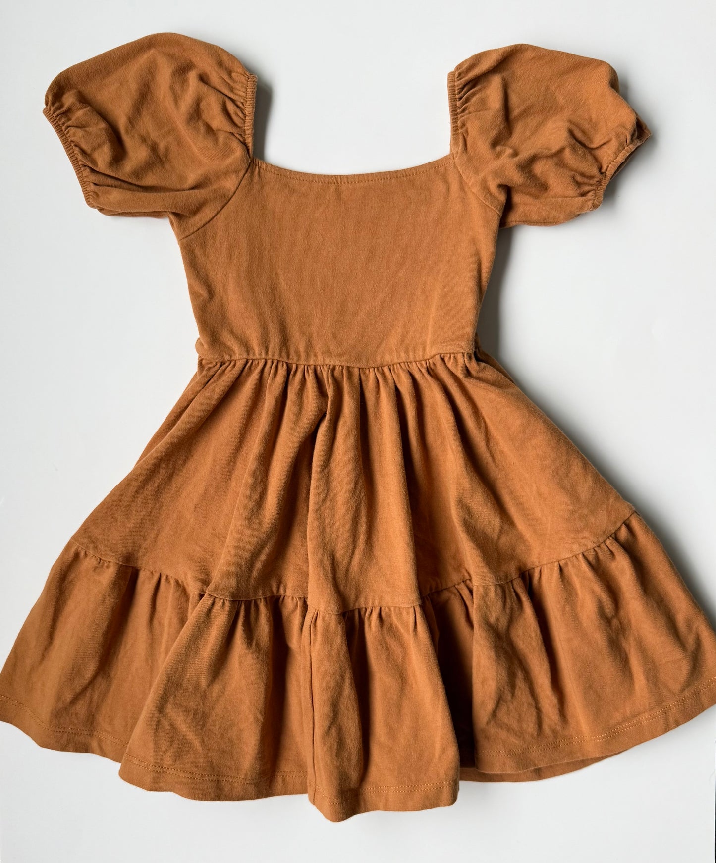 Alice + Ames Brown Tiered Short Sleeve Juliet Dress (4T)