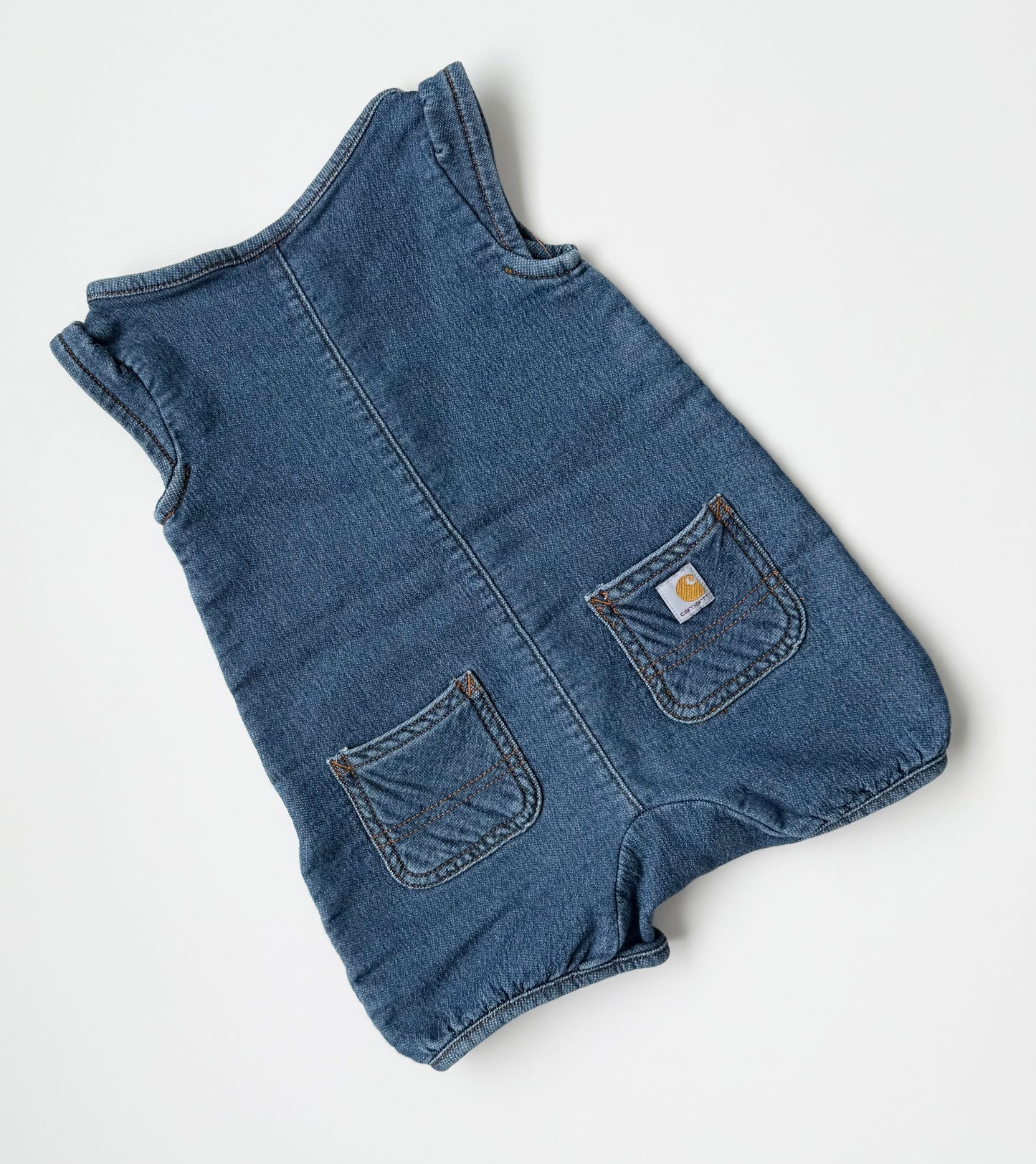 Carhartt Short Sleeve Denim Henley Romper (12 Months)