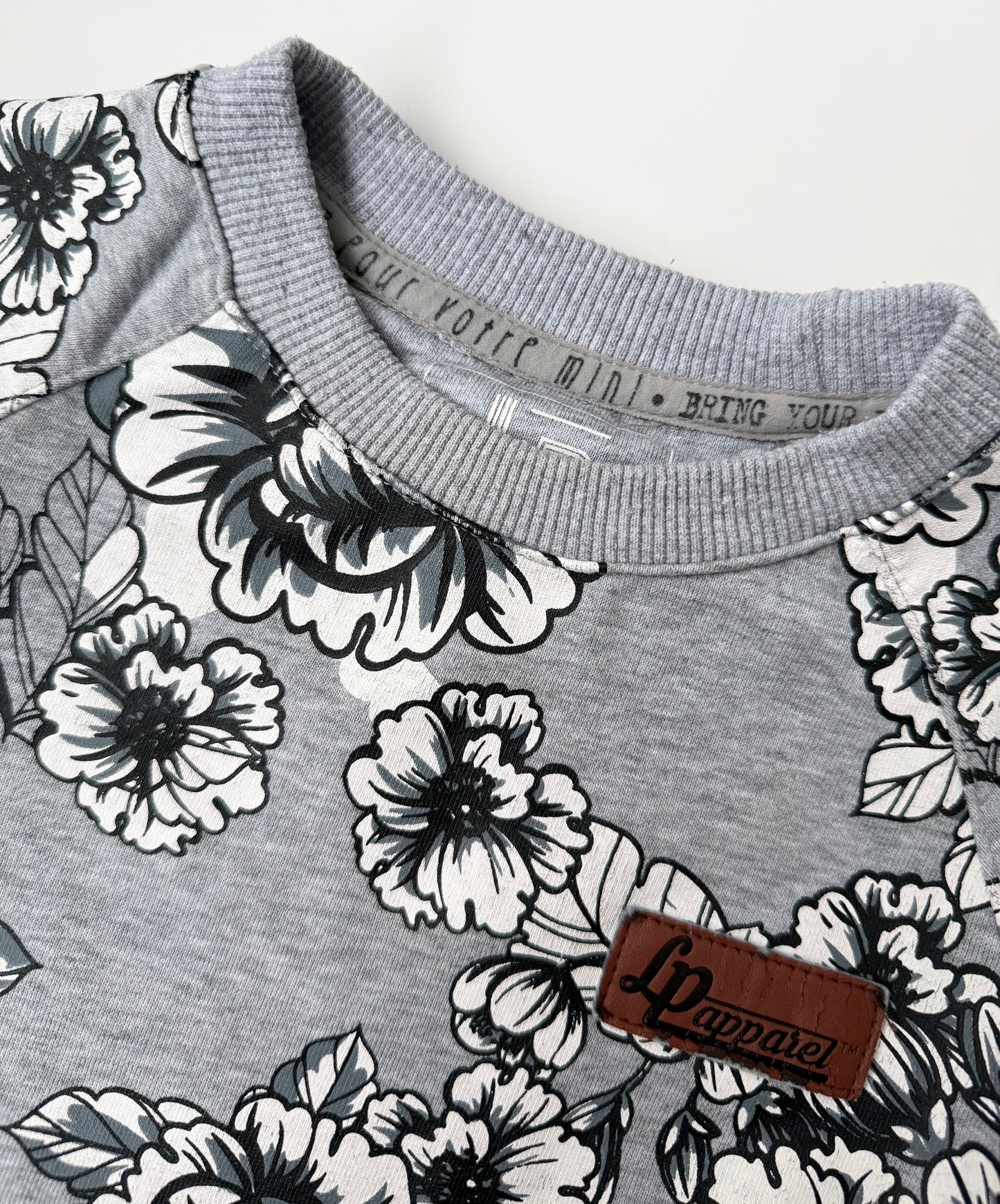 LP Apparel Grey Floral Sweater (18-24 Months)