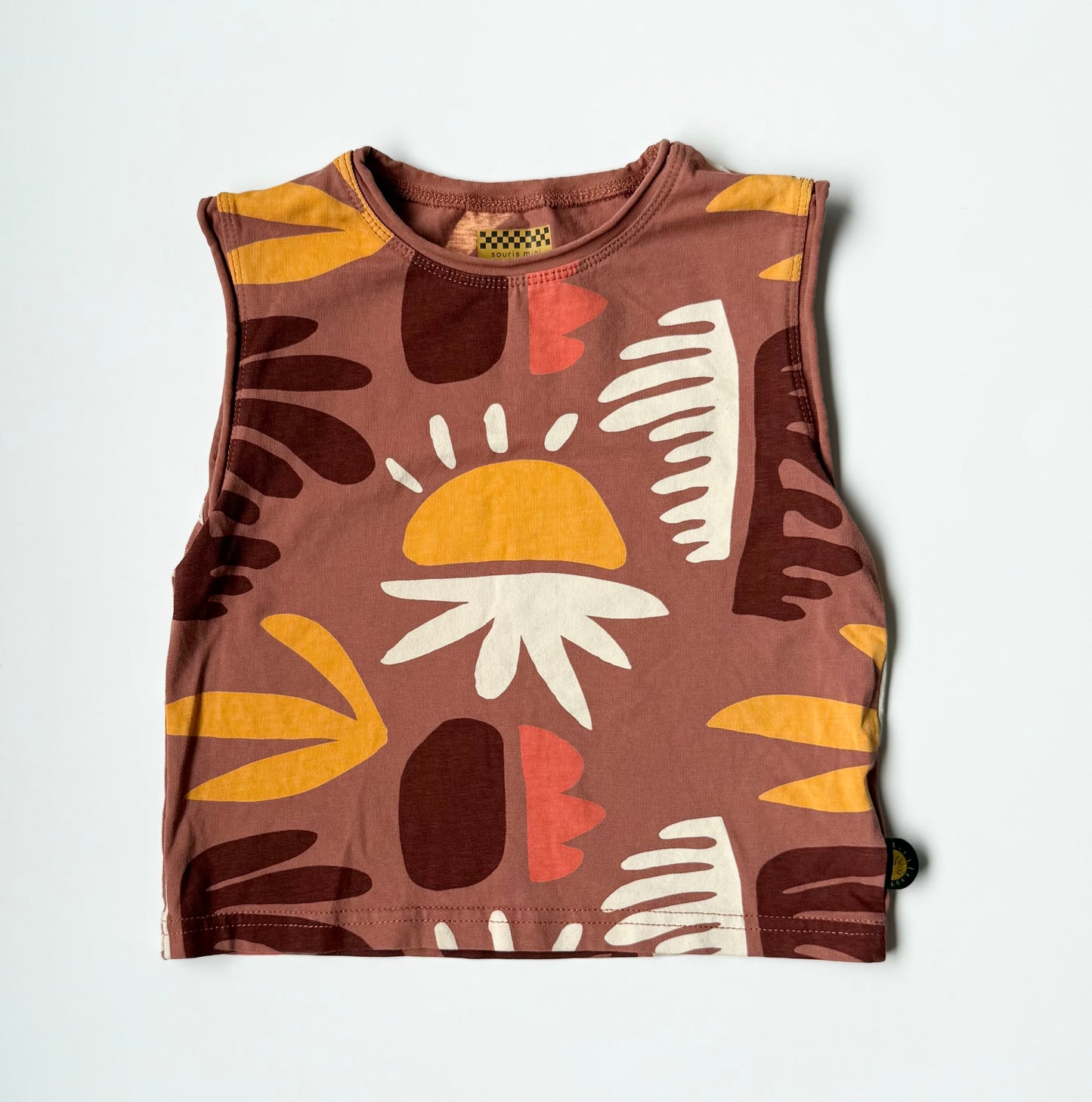 Souris Mini Brown Abstract Tank Top (3T)
