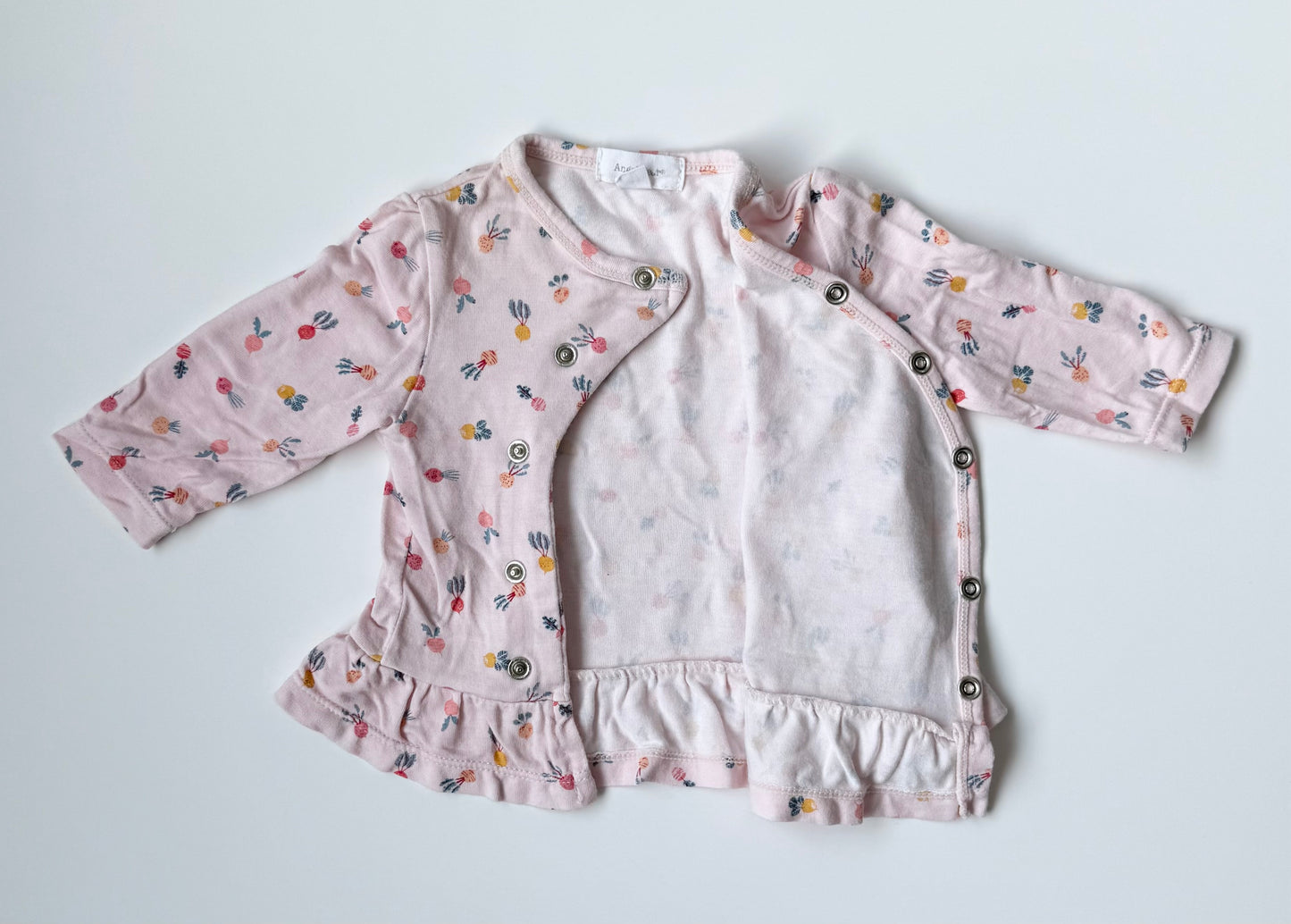 Angel Dear Pink Turnips Kimono Long Sleeve (0-3 Months)