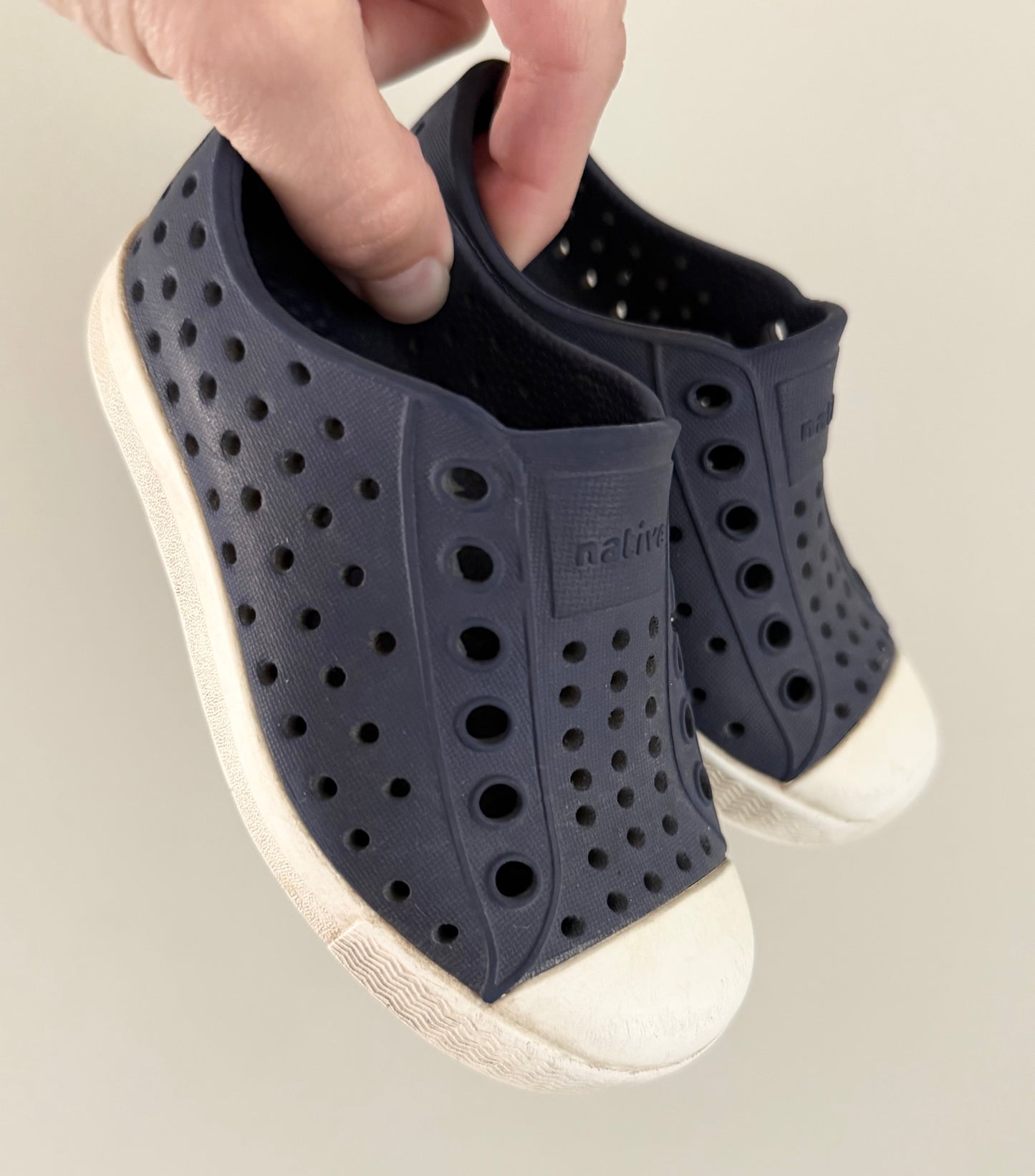 Native Dark Navy Blue Jefferson Slip Ons (C6)