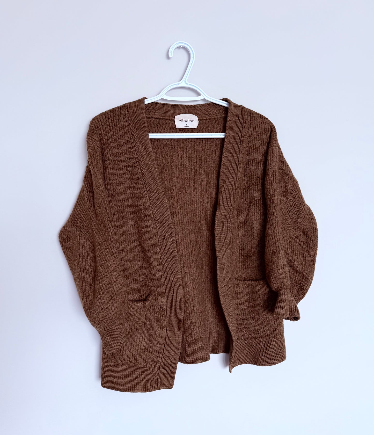 Women’s Wilfred Free Brown Unwind Knit Cardigan (Small)