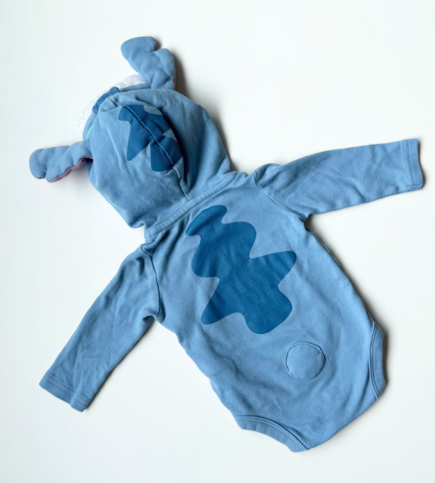 Disney Baby Blue Stitch Hooded Bodysuit (3-6 Months)