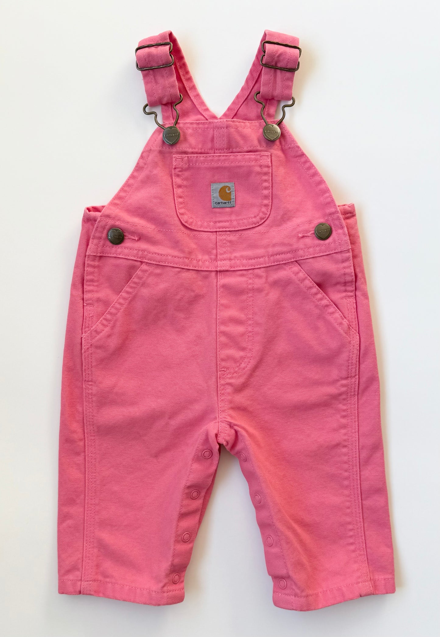 Carhartt Pink Canvas Bib Overalls (3 Months)