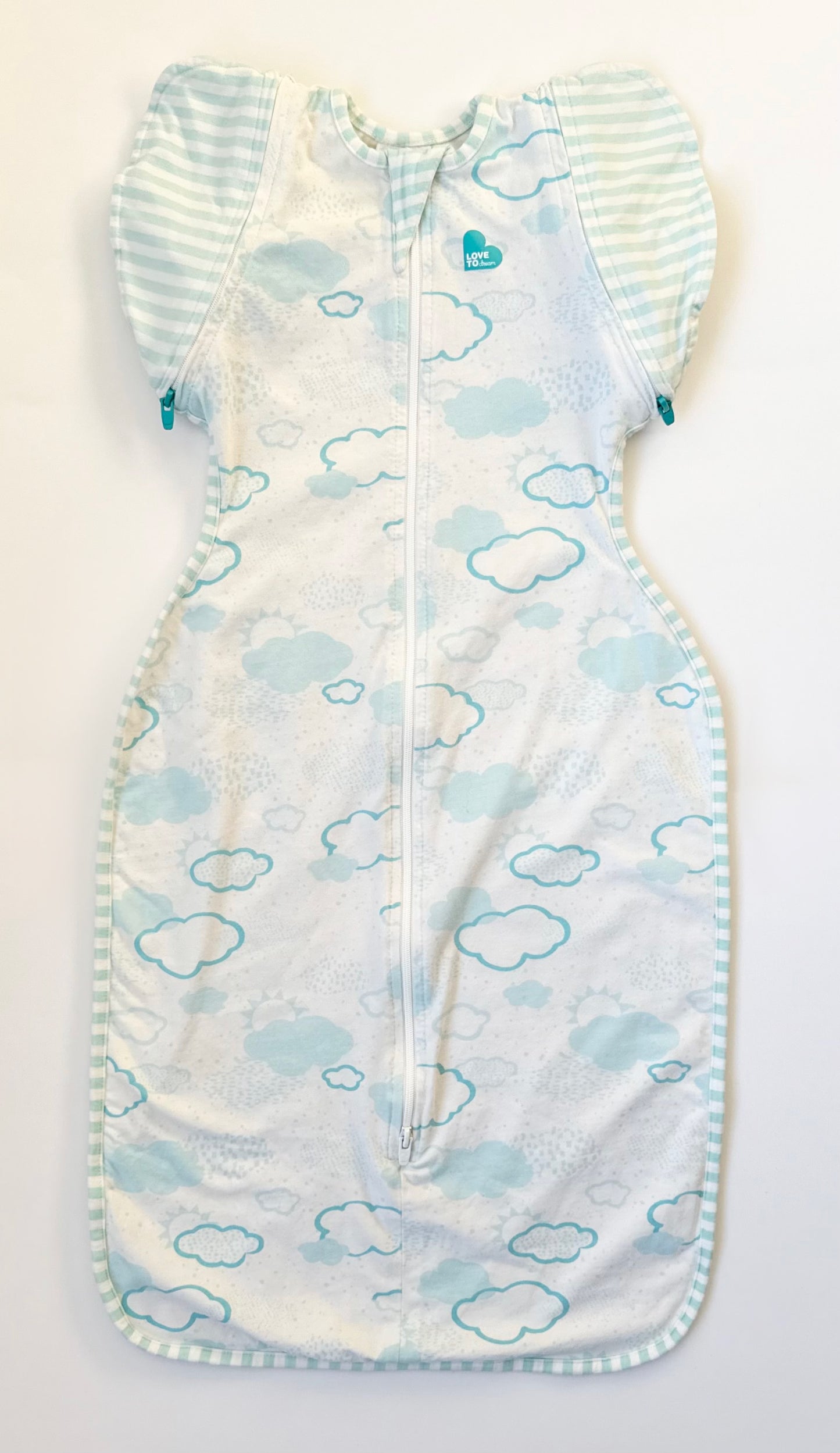 Love to Dream Light Blue Clouds Swaddle Up Transition Bag Organic (Large)