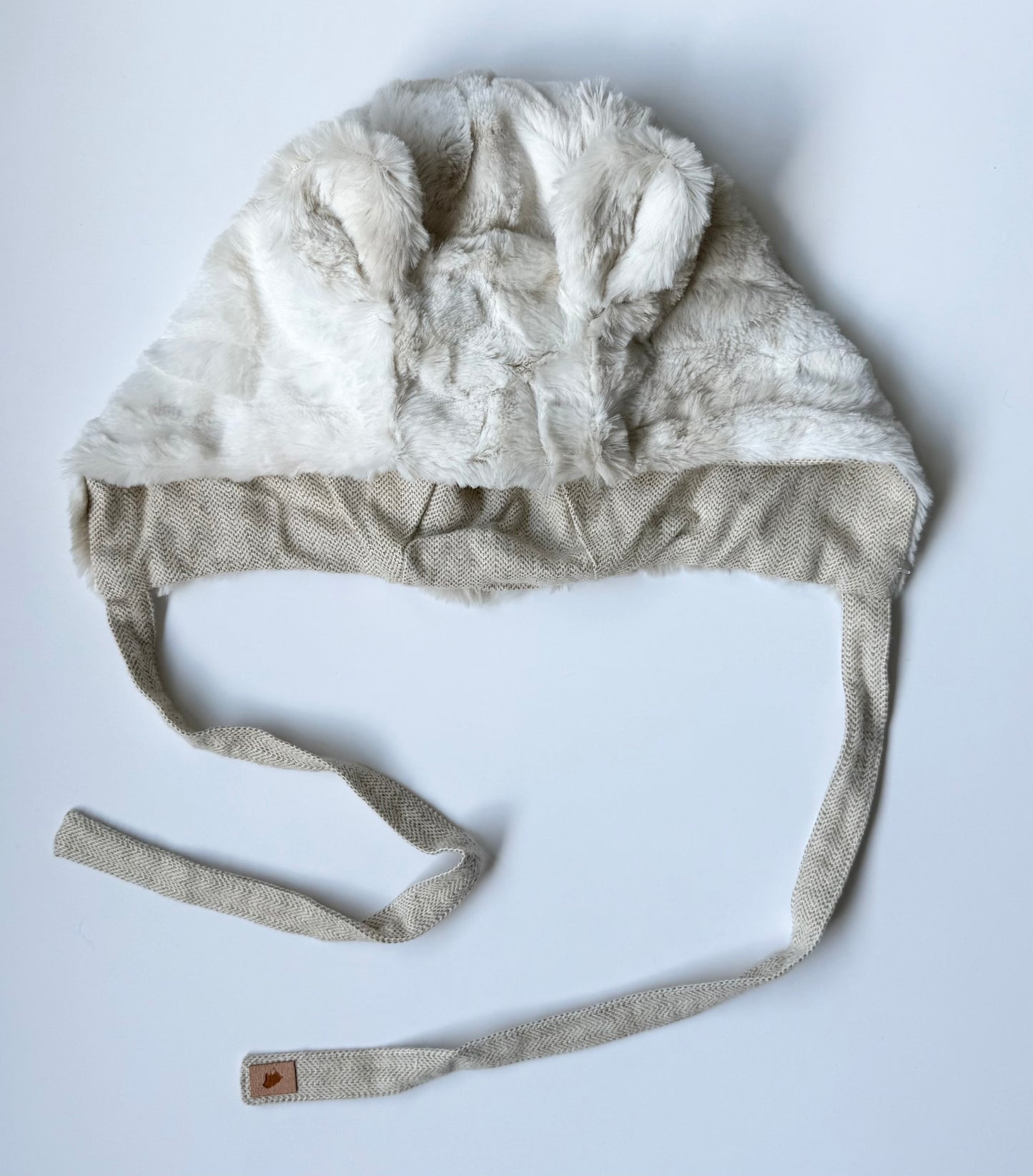 Native Fable Cream Polar Bear Faux Fur Bonnet (4/5 Years)