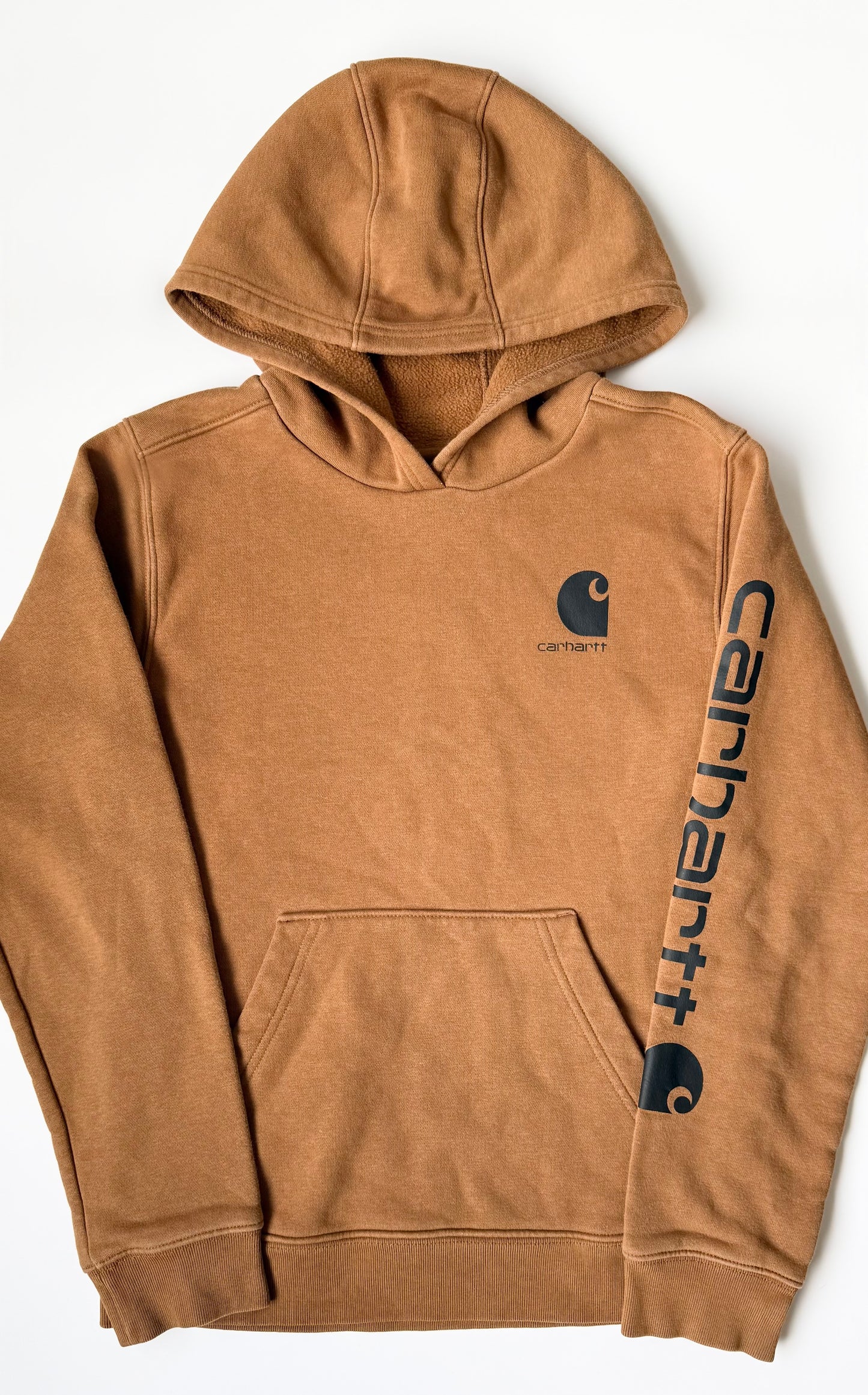 Carhartt Brown Long Sleeve Graphic Hoodie (10-12 Years)