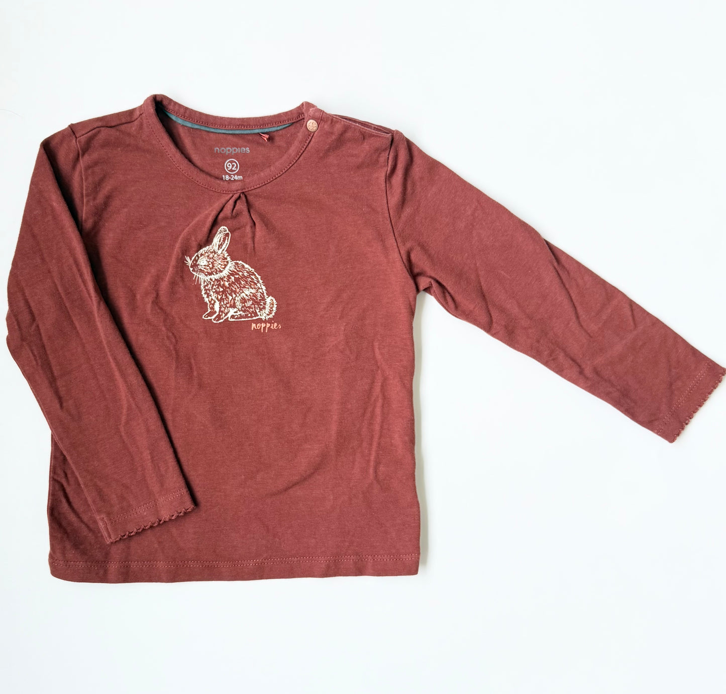 Noppies Redish Brown Bunny Long Sleeve (18-24 Months)