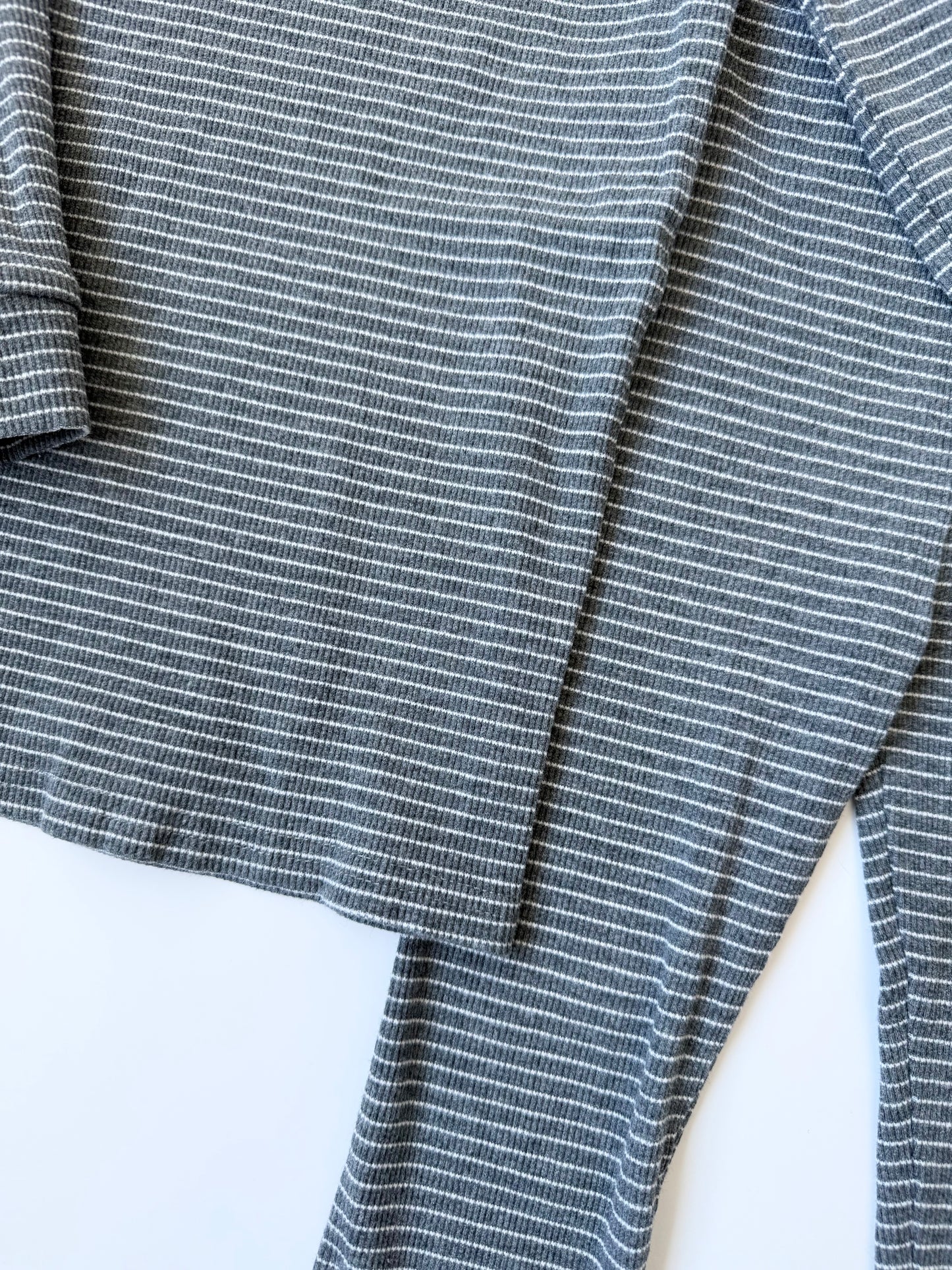 Mebie Baby Dark Grey & White Stripped Long Sleeve & Pants Set (3T)