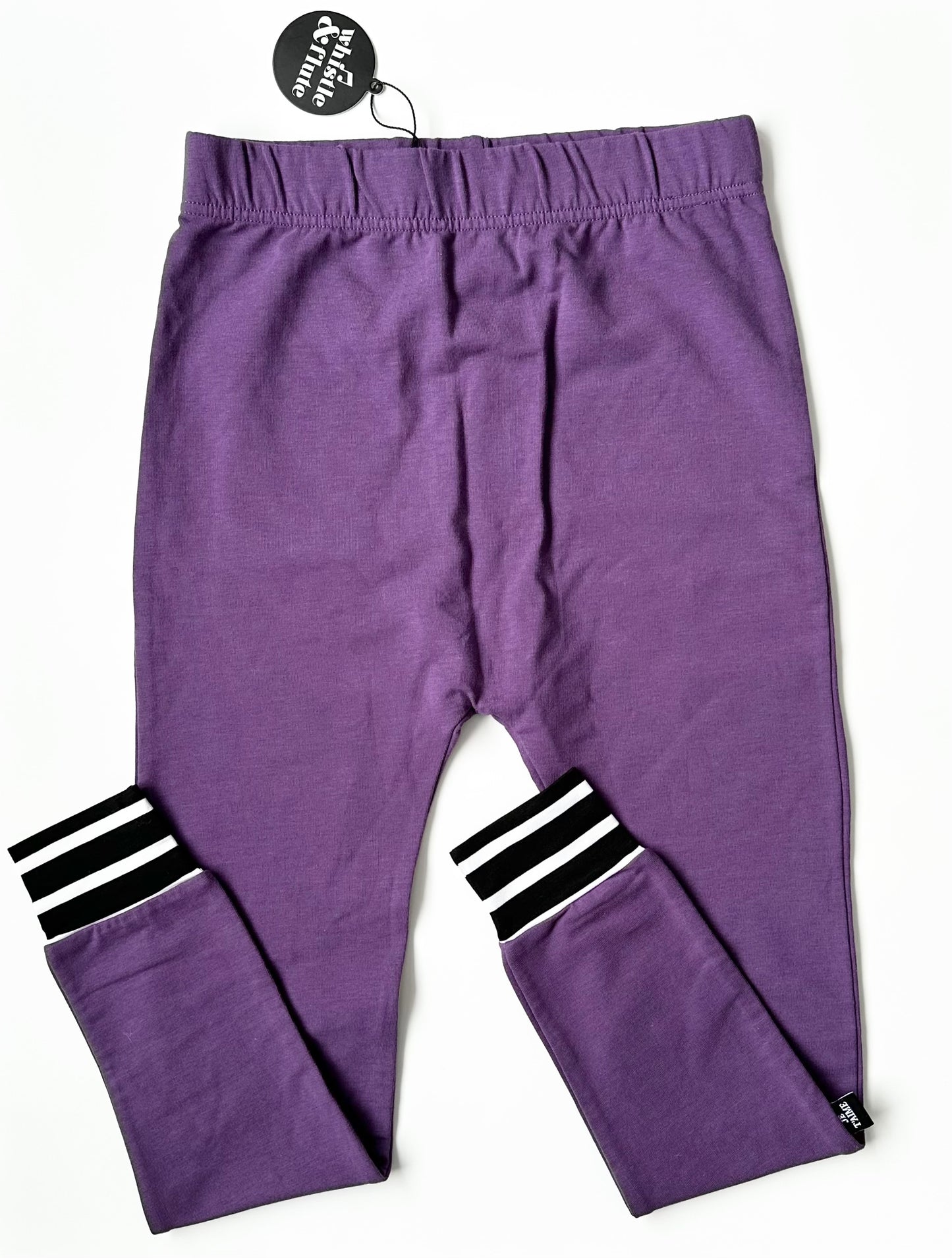 Whistle & Flute Plum Stripped Joggers (9-10 Years) - New