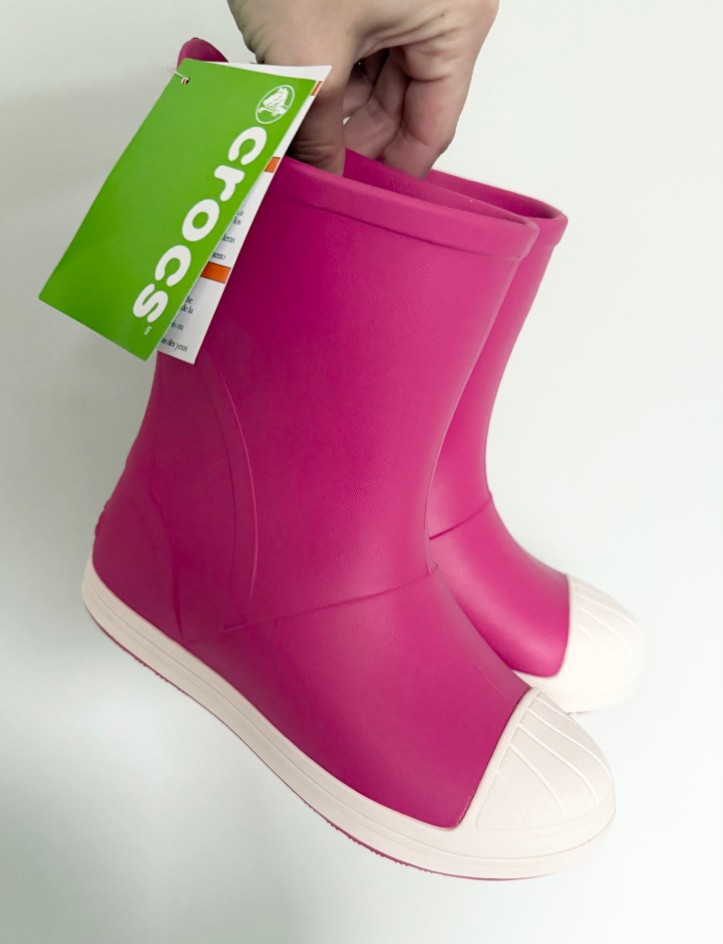 Crocs Bump It Pink Rubber Boots (J1)