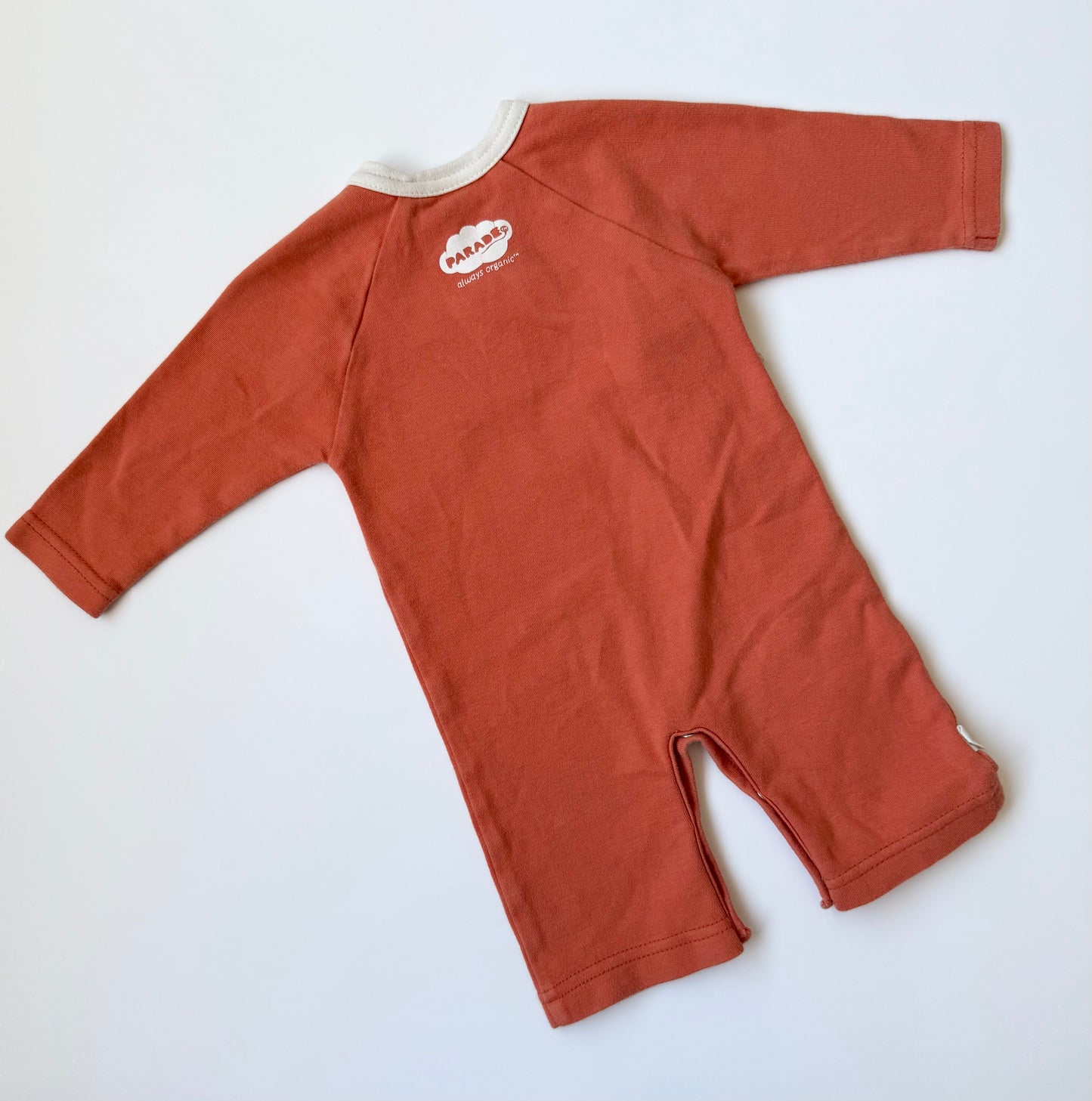 Parade Organics Orange Stars Kimono Wrap Romper (0-3 Months)
