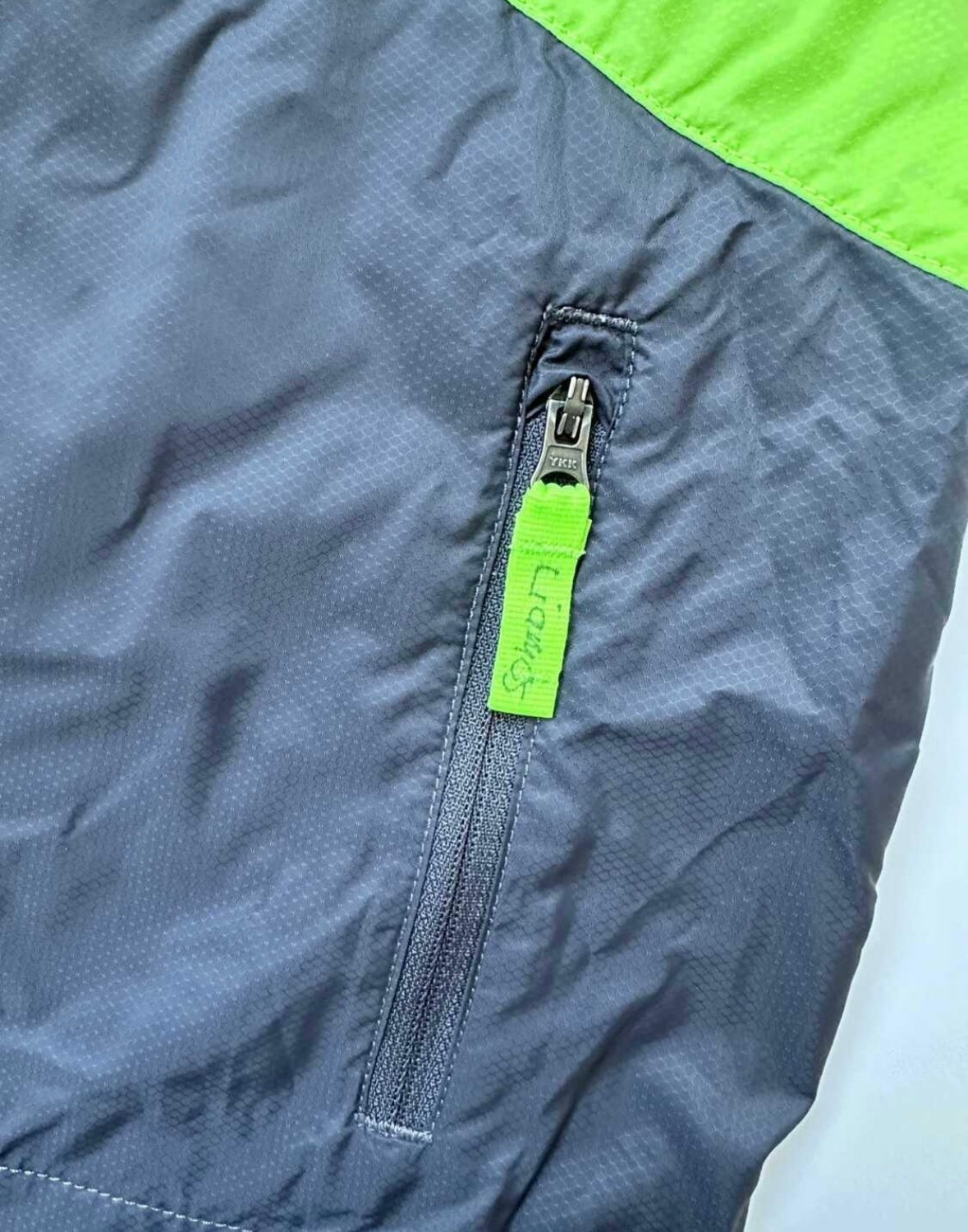 The North Face Neon Green & Grey Wind Breaker (7-8 Years)