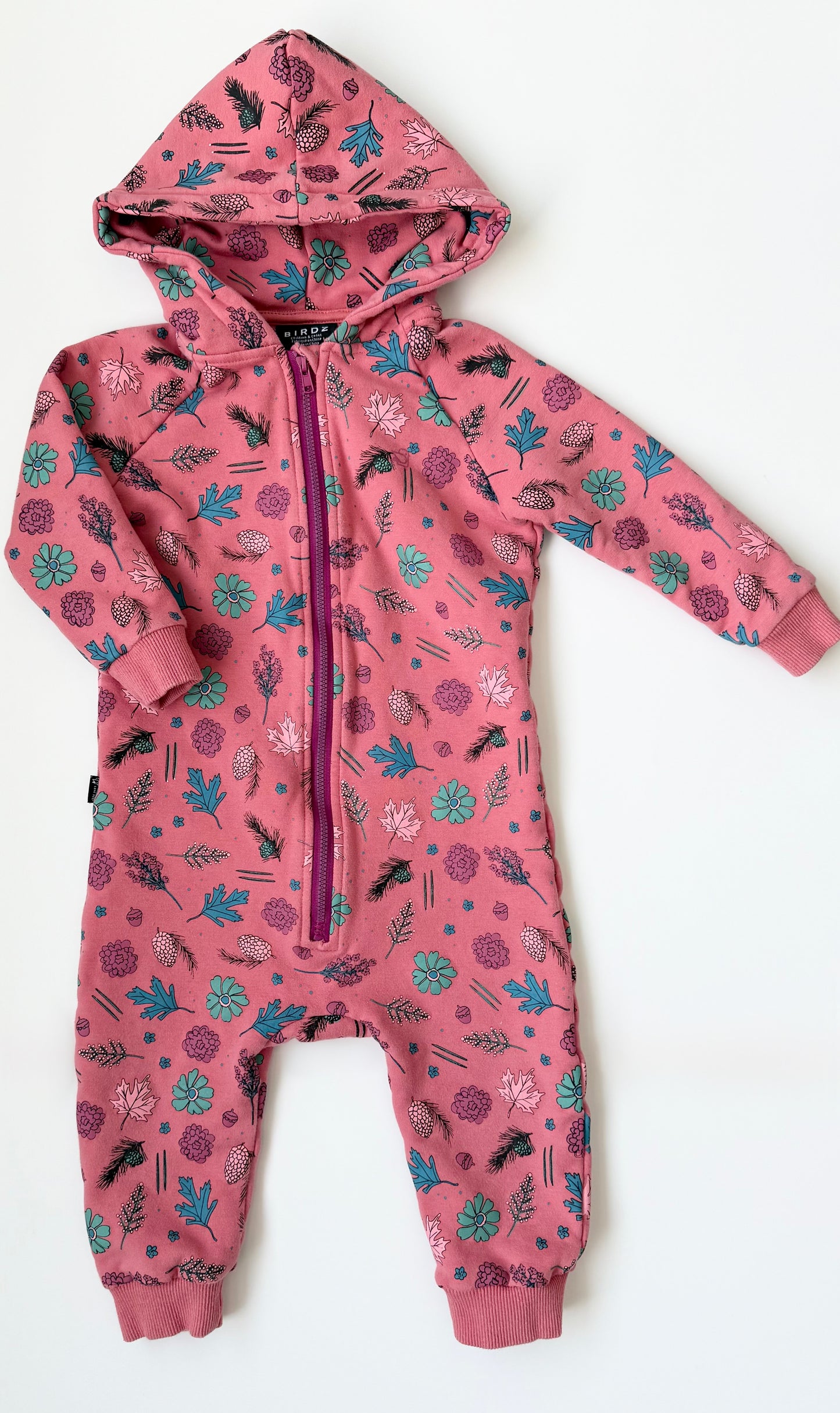 Birdz Pink Autumn Hooded Jumpsuit (3T)