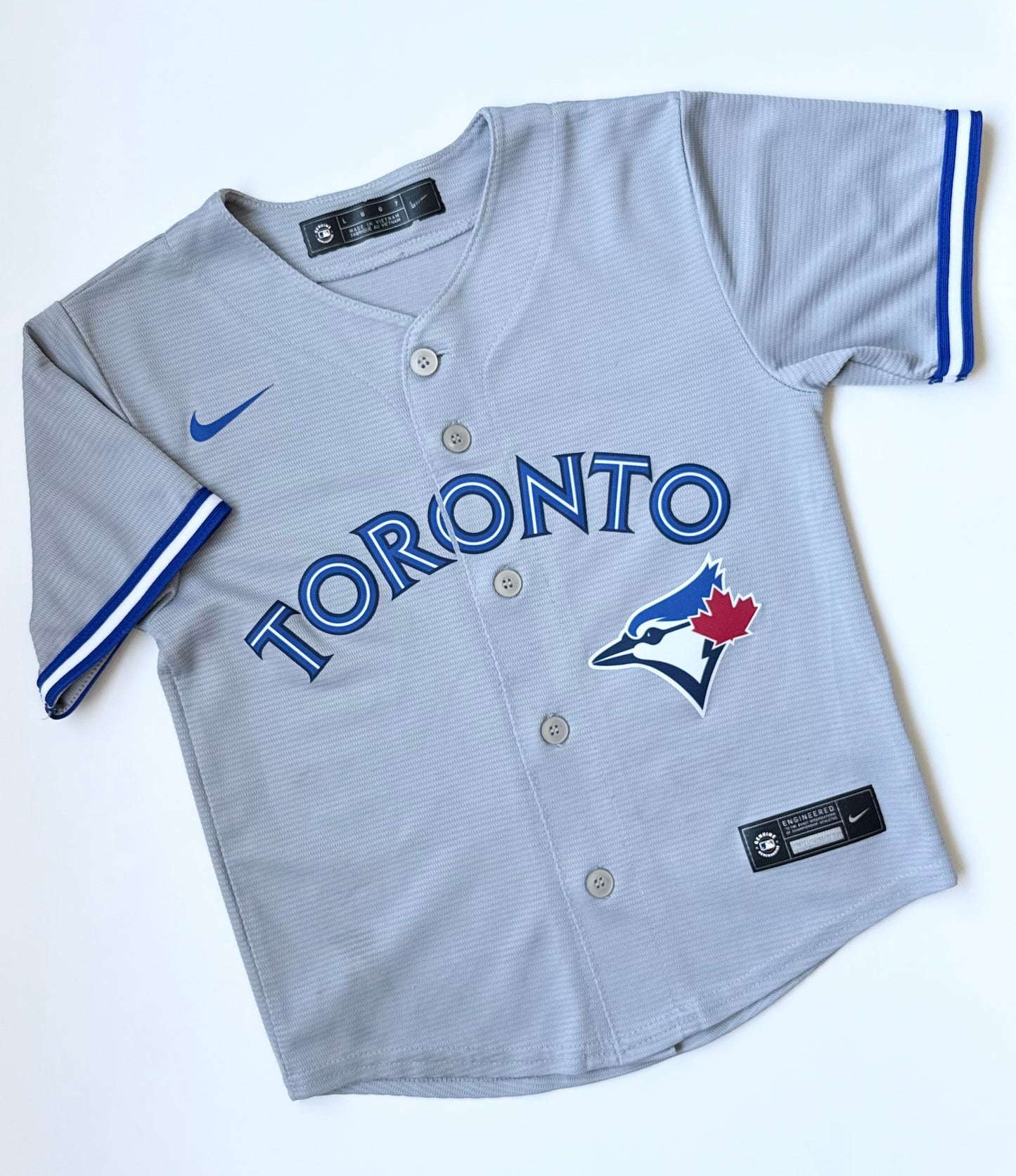 Toronto Blue Jays Grey Short Sleeve Baseball Jersey (7 Years)
