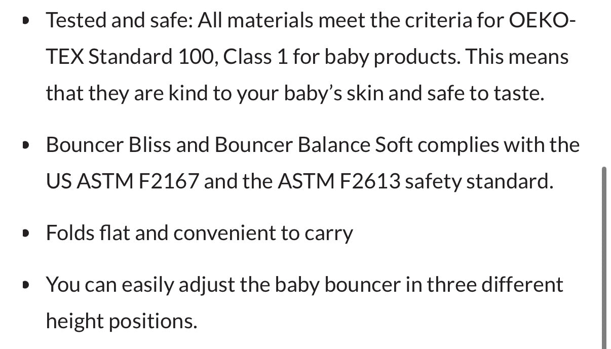 Baby Bjorn Bouncer Bliss 3D Jersey in Light Grey