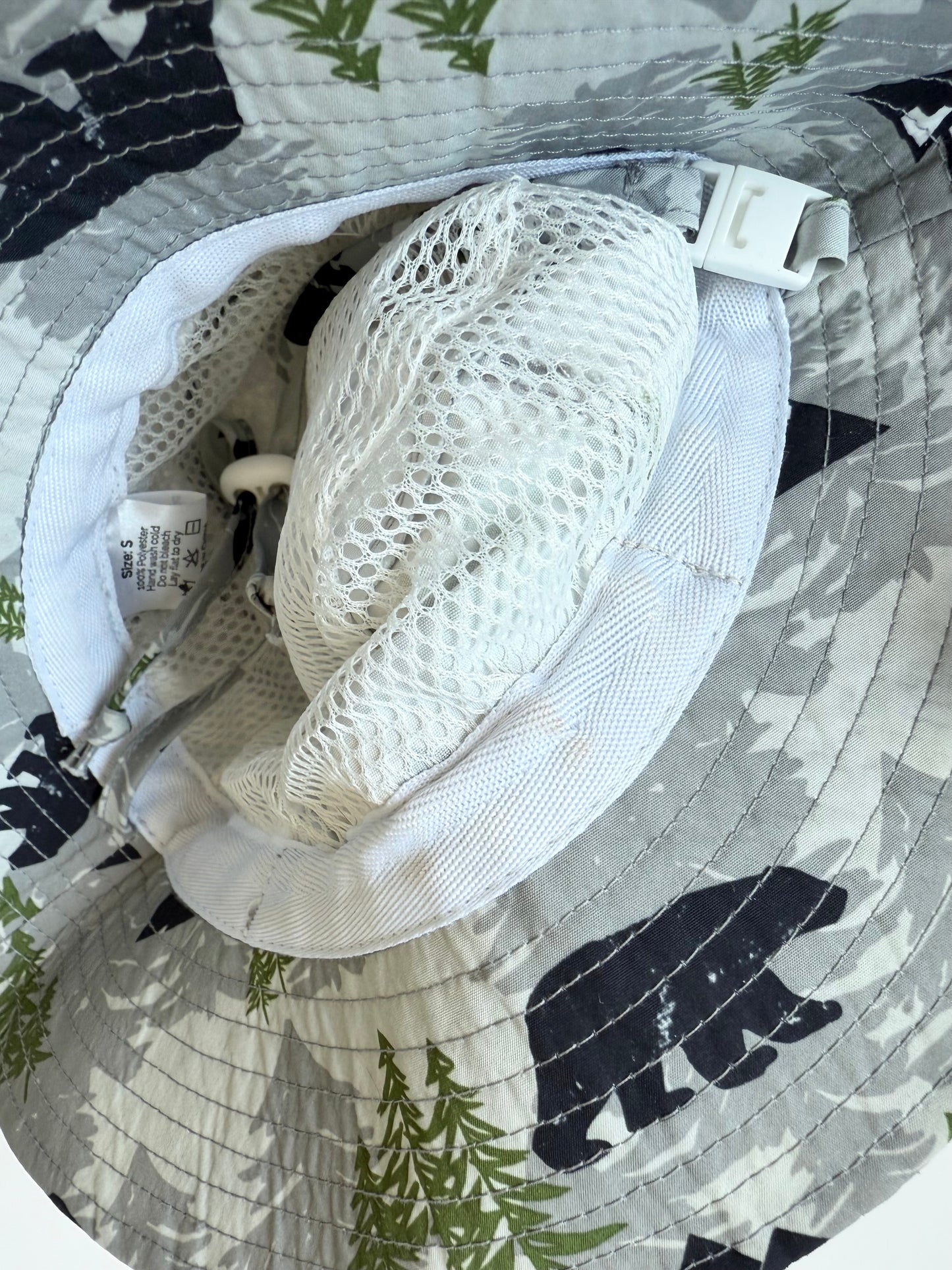 Jan & Jul Grey Forest Bears Sun Hat (0-6 Months - Small)