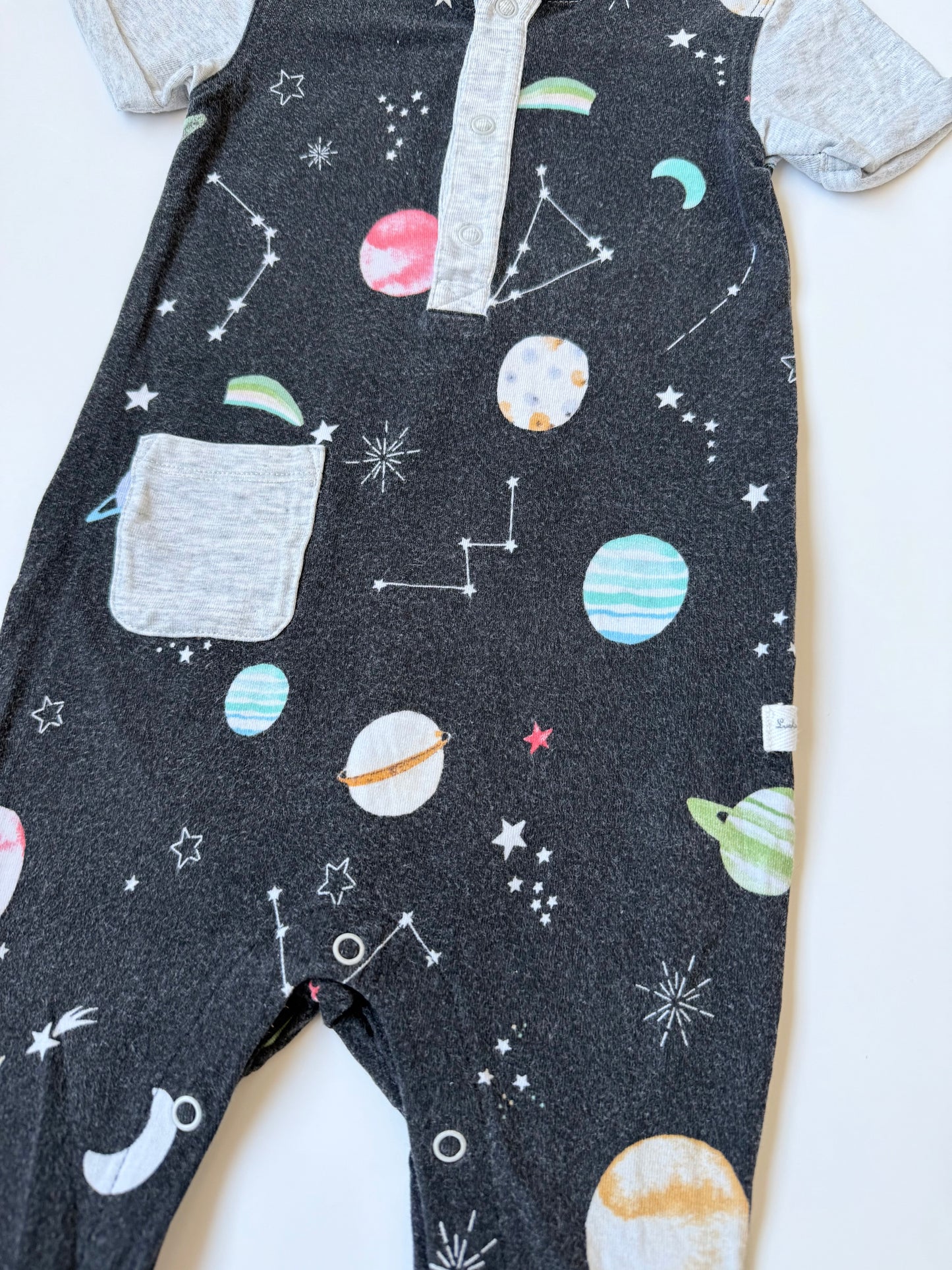 Loulou Lollipop Planets T-Shirt Jumpsuit (3-6 Months)