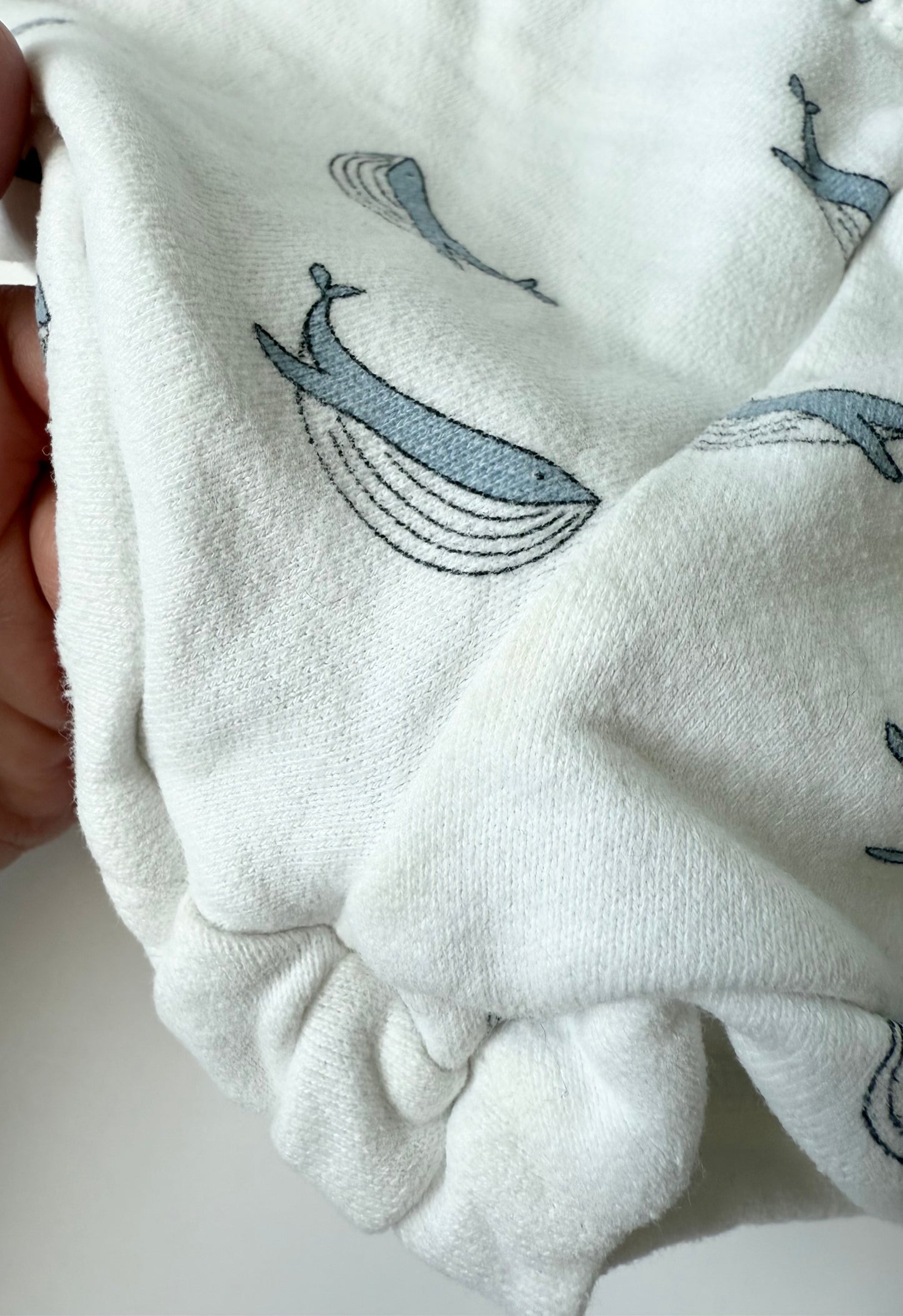 Rise Little Earthlings White Whales Bummie Shorts (12-18 Months)