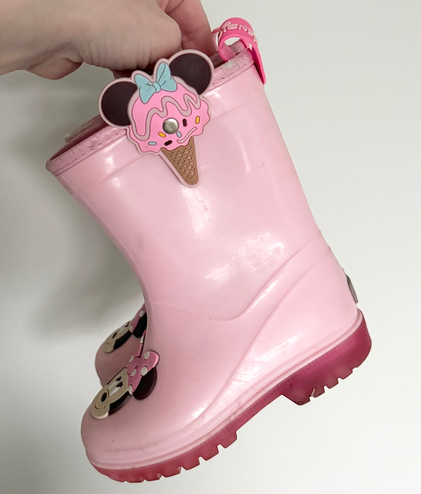 Disney Minnie Mouse Ice Cream Pink Rubber Boots (7)