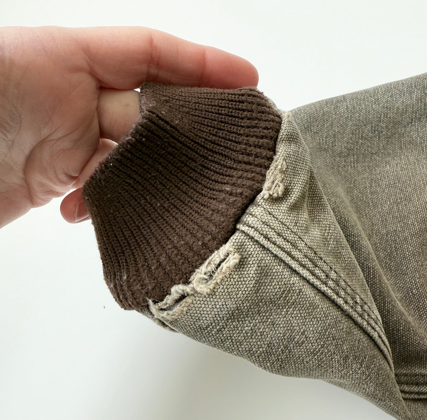 Vintage Carhartt Faded Distresssed Duck Canvas Jacket - Brown (3T)