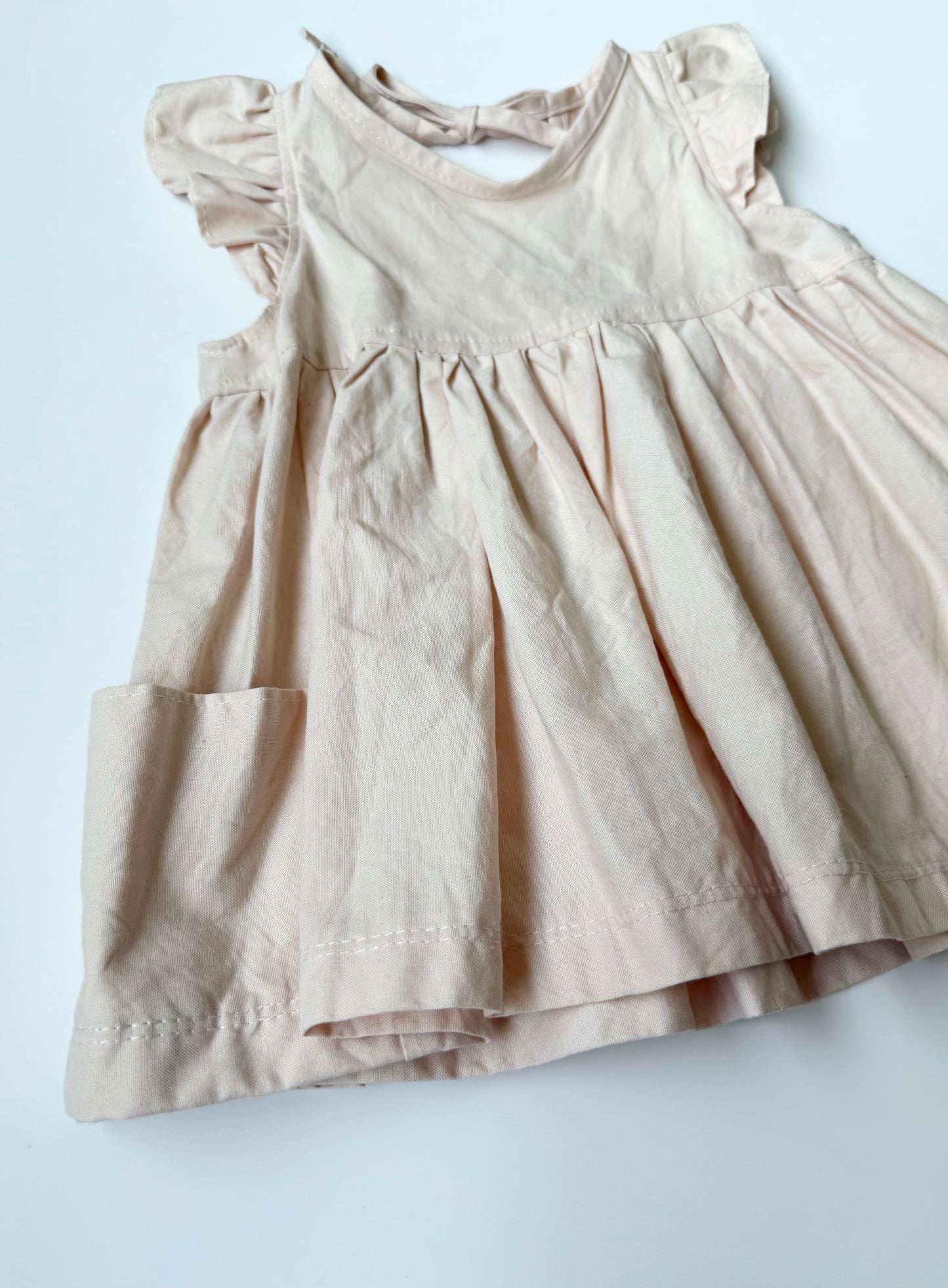 Nest + Nurture Light Pink Flutter Short Sleeve Top (12-24 Months)