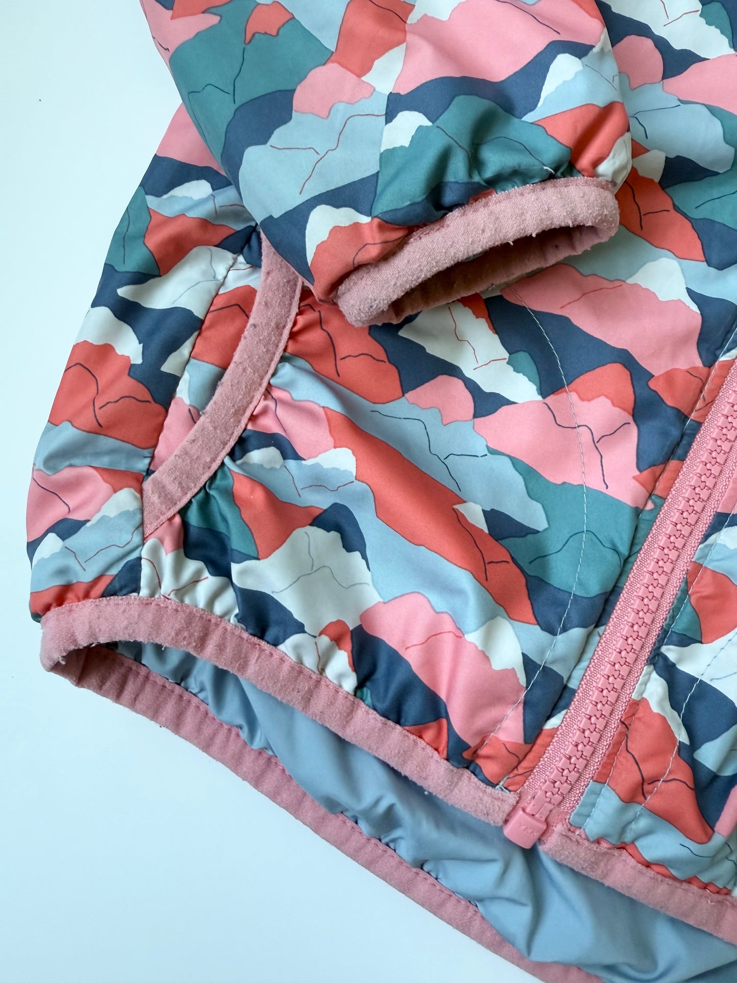 MEC Cocoon Pink & Blue Mountains Reversible Fall Jacket (18-24 Months)