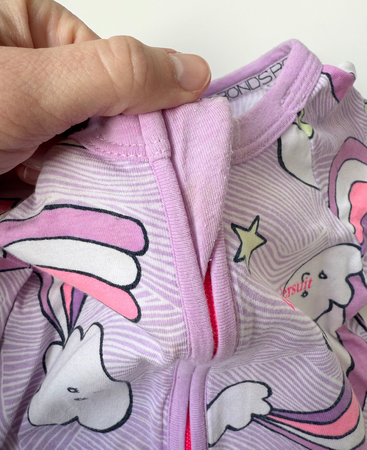 Bonds Wondersuit Purple Cloud & Rainbow Sleeper Romper (0-3 Months)