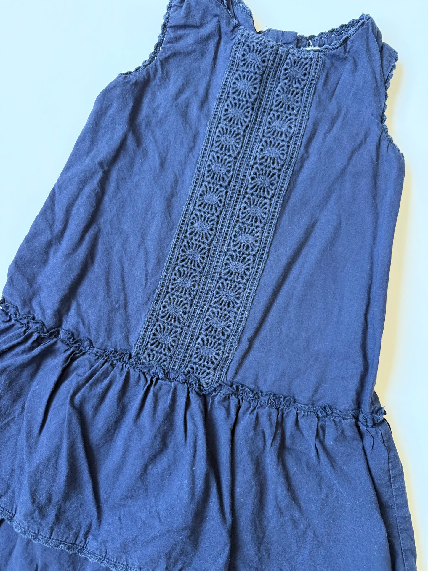 Baby Gap Dark Navy Lace & Crochet Trimmed Sleeveless Dress (4 Years)