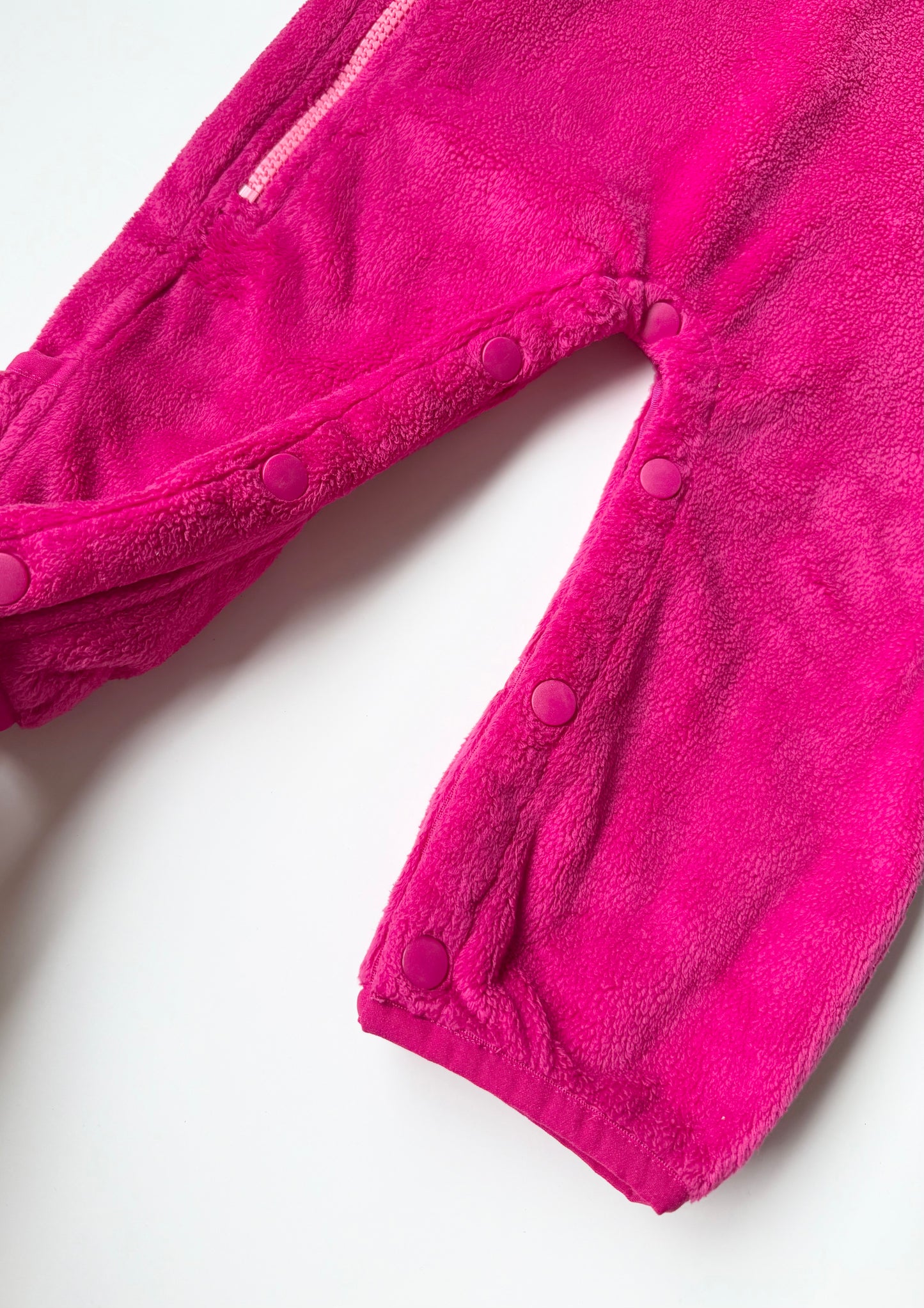 The North Face Hot Pink Buttery Fleece Bunting Suit (6-12 Months)