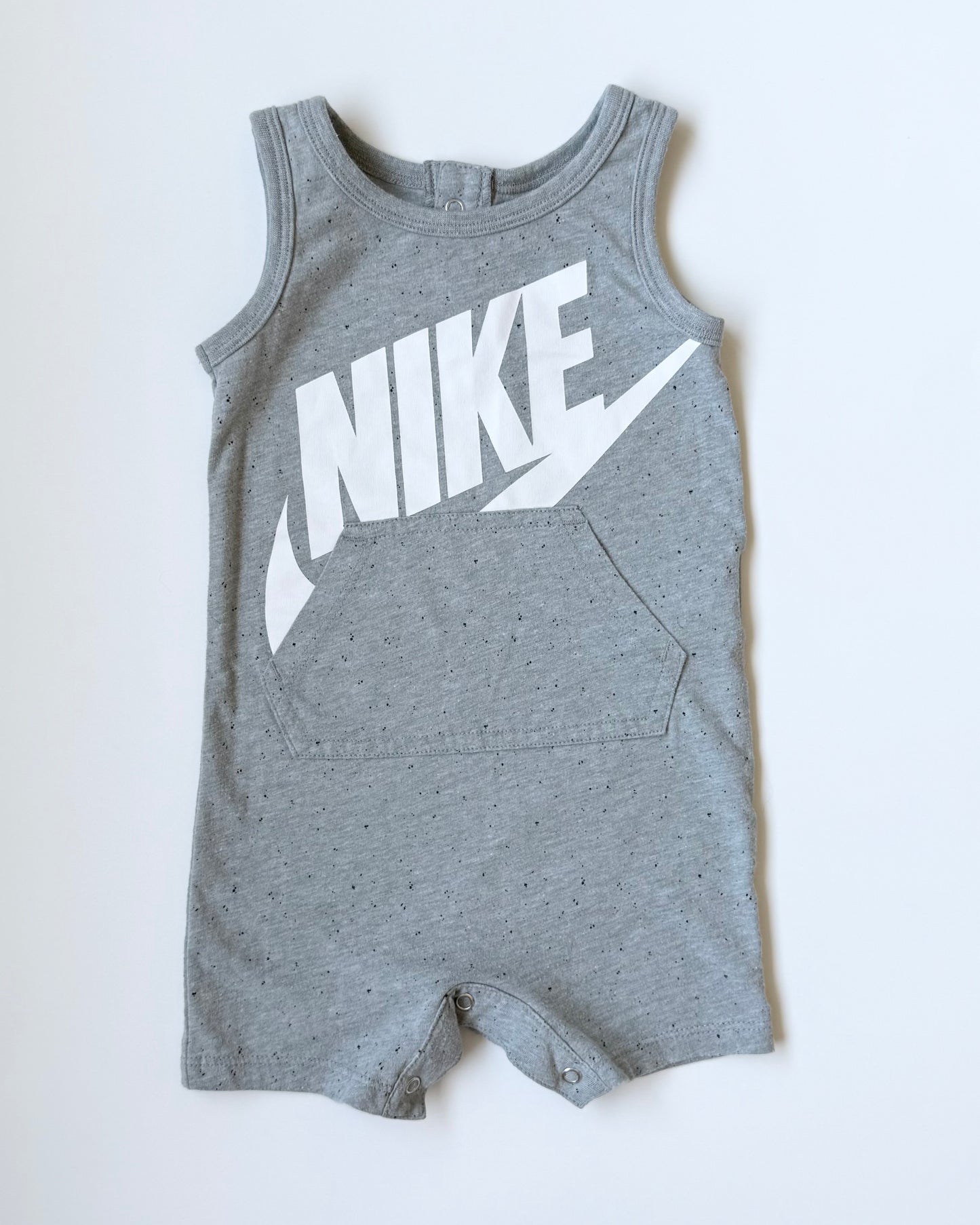 Nike Grey Speckled Shorty Romper (12 Months)
