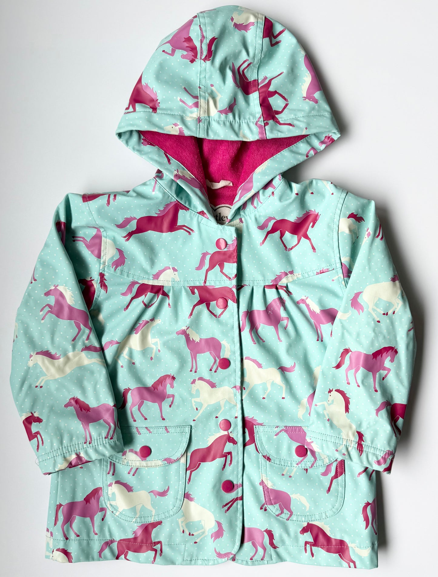 Hatley Blue & Pink Unicorns Rain Jacket (3T)