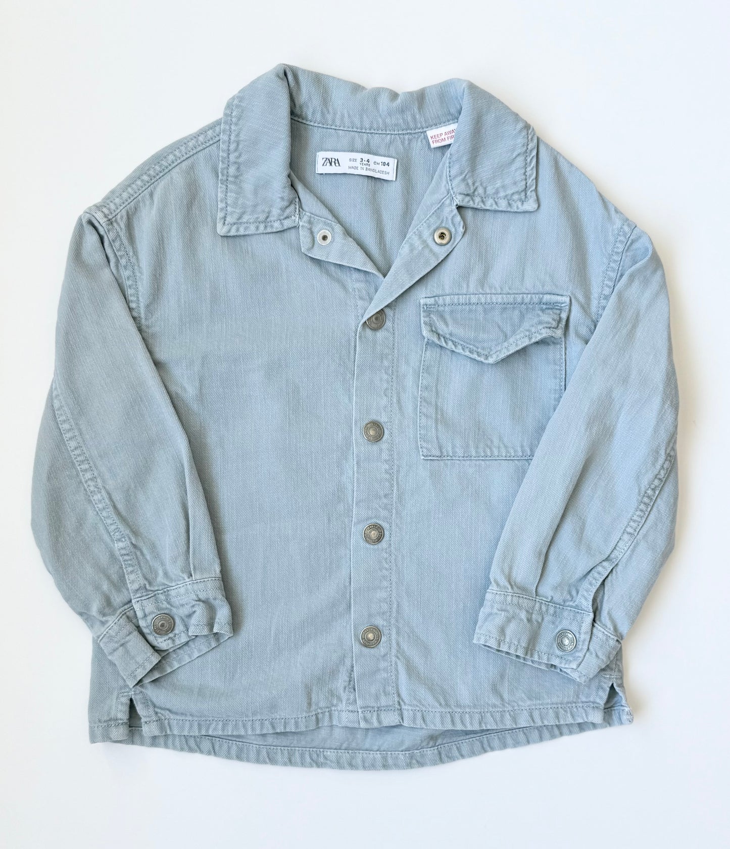 Zara Jean “Keep Smiling All Day Long” Long Sleeve Button Up (3-4 Years)