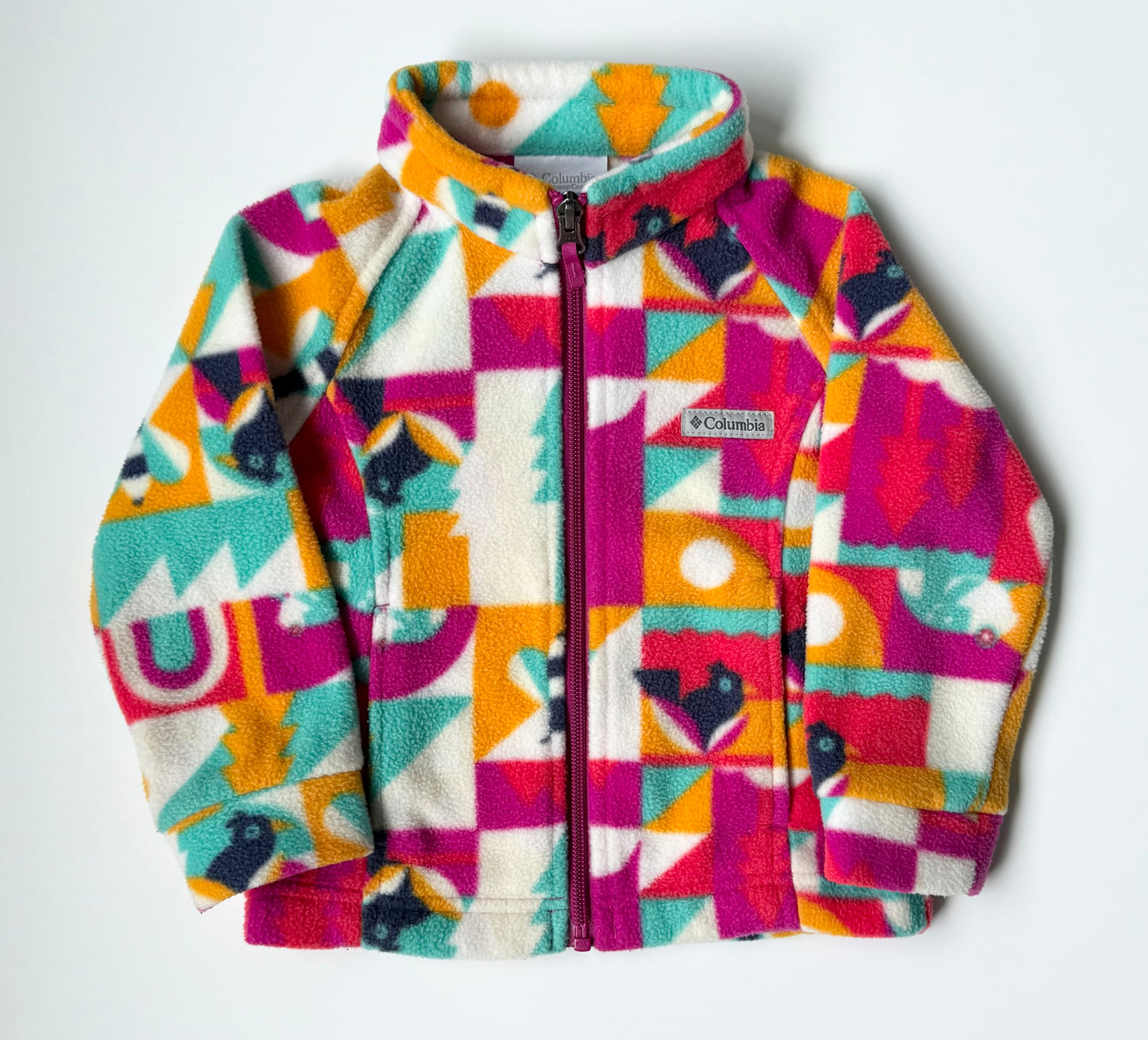 Columbia Colourful Geometric Fleece Zip Up (2T)